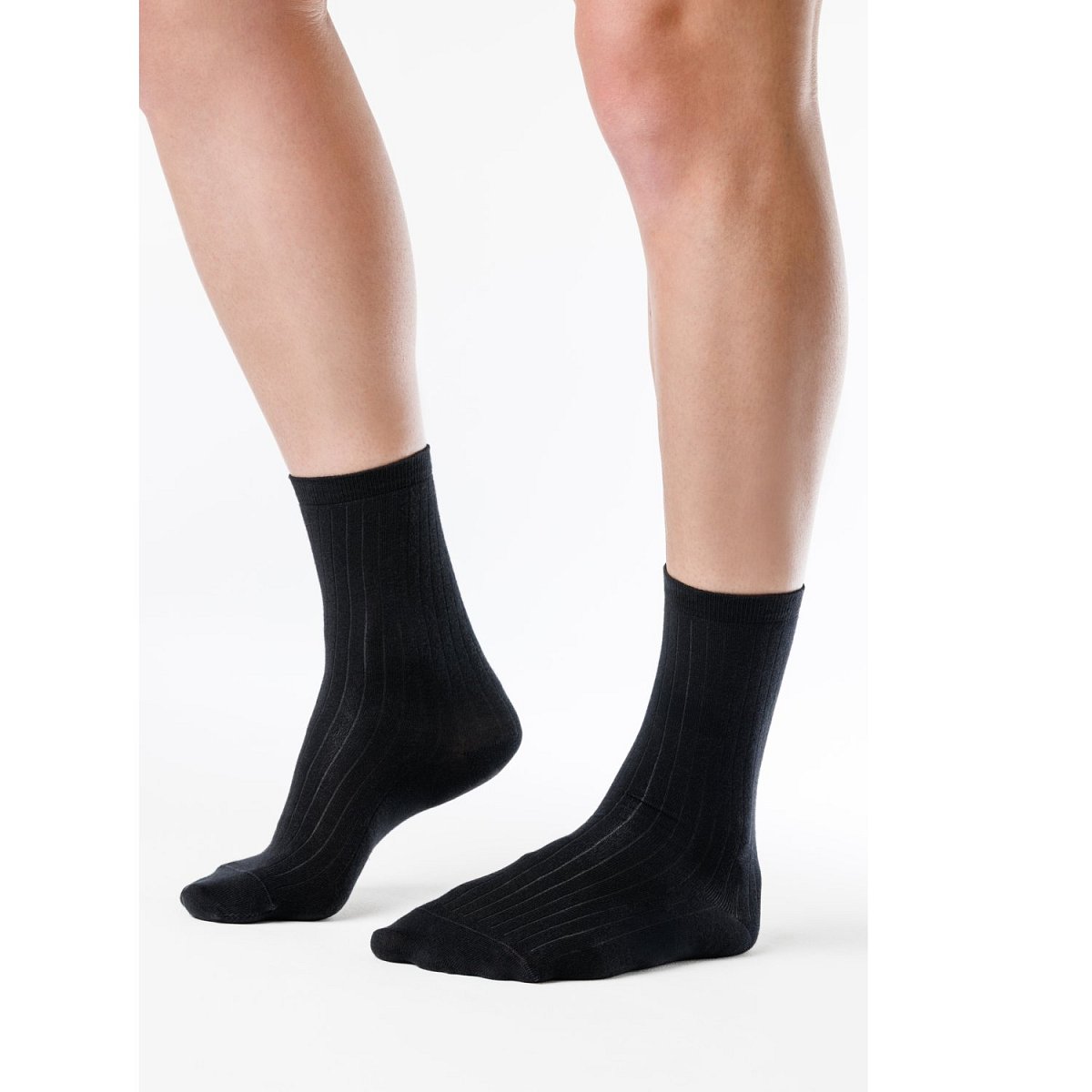 Barefoot žebrované ponožky SIGNATURE Black