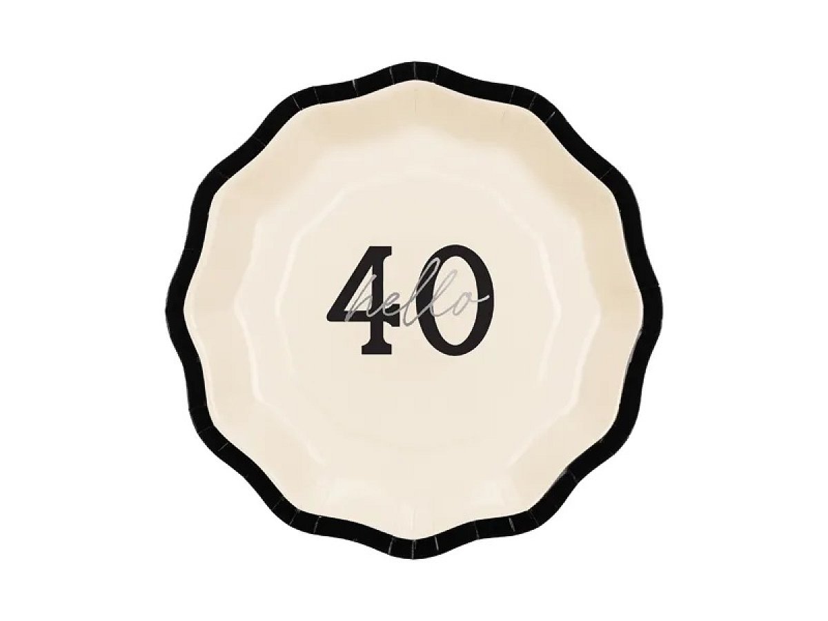 Papírové talíře - ''Hello 40'' 18 cm
