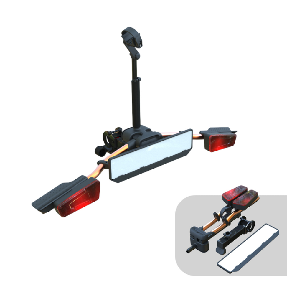 Nosič kol na tažné zařízení TMK Fly 01 (oranžový) + vak