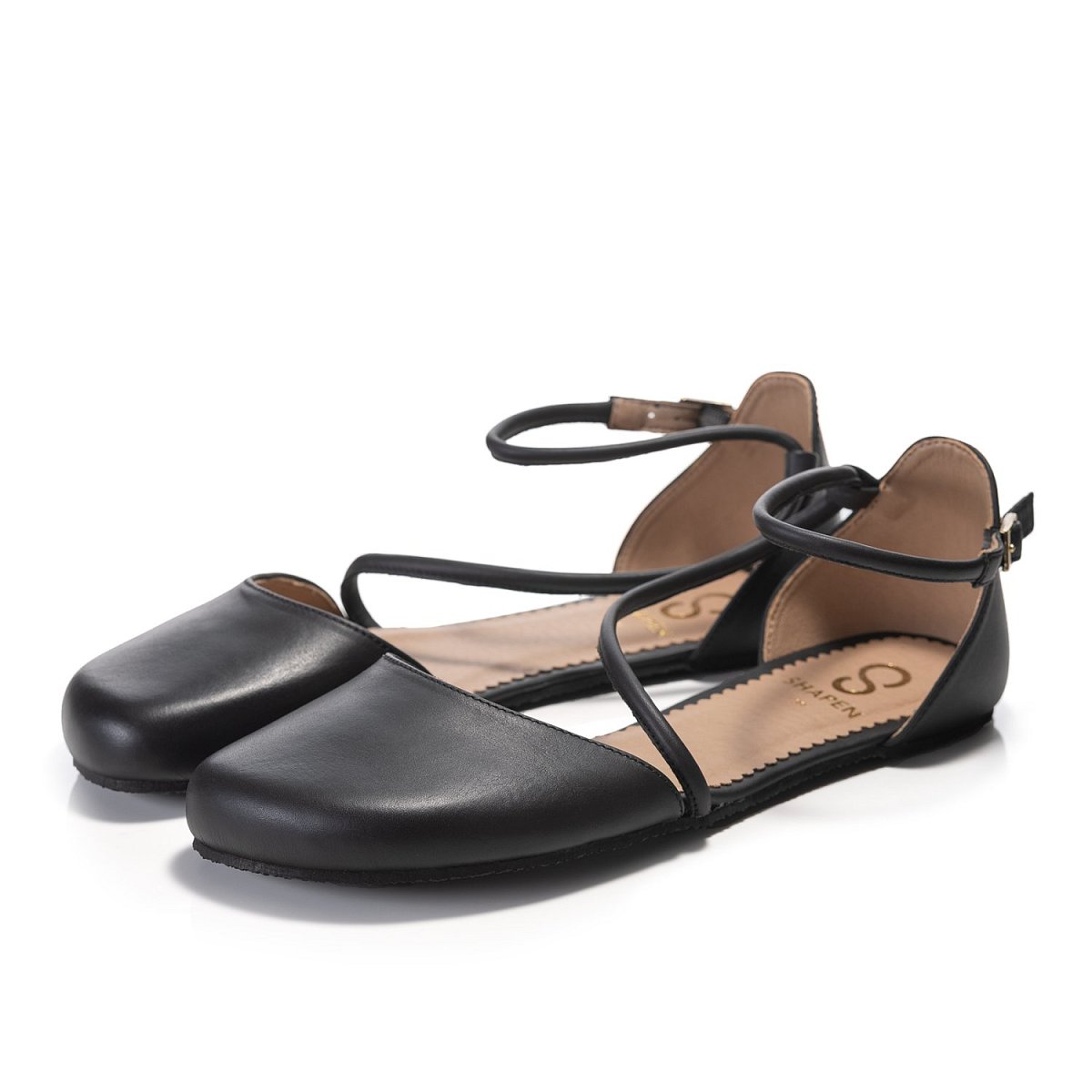 Barefoot sandály ORCHID Black Leather