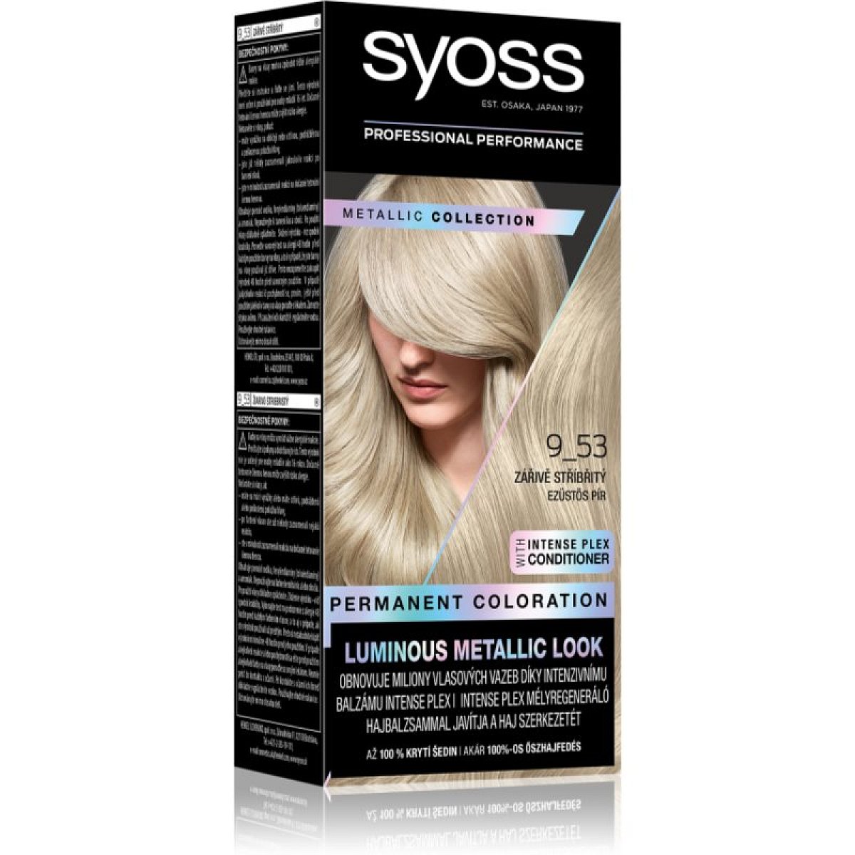 Syoss Color Metallic Collection permanentní barva na vlasy odstín 9-53 Zářivě stříbřitý 1 ks