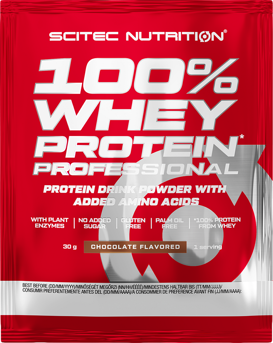 Scitec Nutrition 100% Whey Protein Professional 30 g čokoláda-lieskový orech