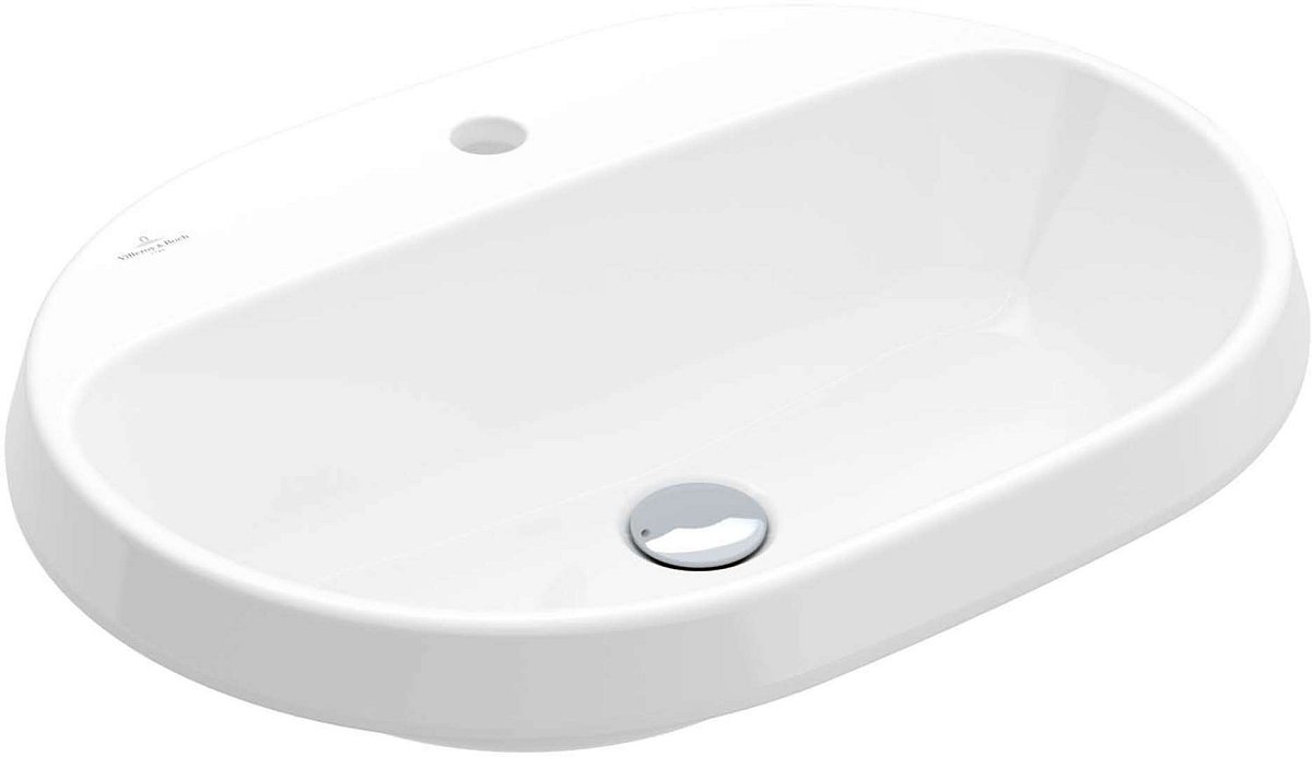 Villeroy & Boch Architectura - Umyvadlo zápustné, 60x45 cm, bez přepadu, otvor pro baterii, CeramicPlus, alpská bílá 5A6661R1
