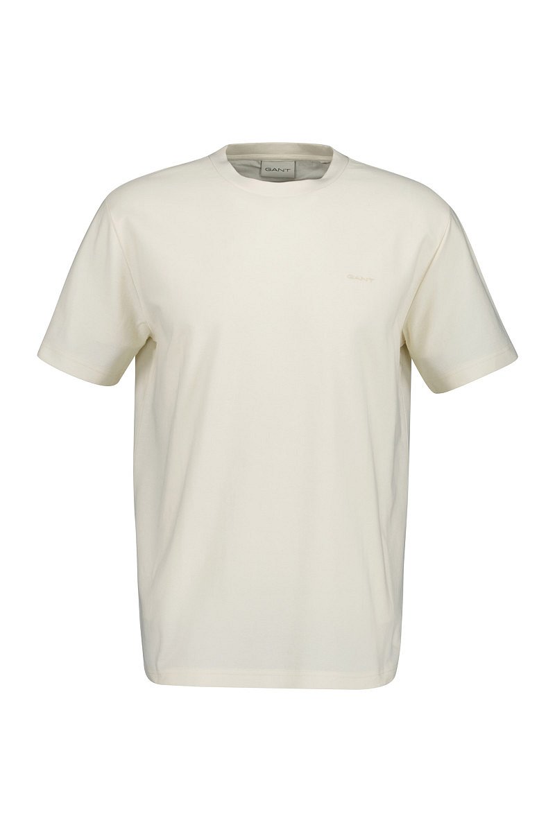 TRIČKO GANT TWILL TEXTURE T-SHIRT CREAM