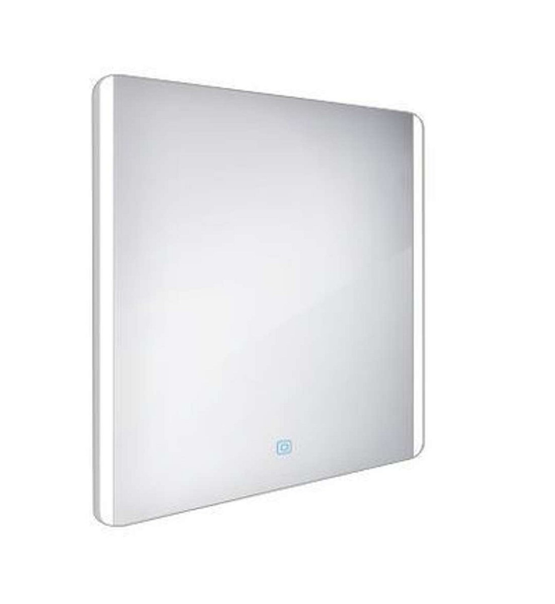 Nimco Zrcadla - Zrcadlo v rámu s LED osvětlením, 80x70 cm, hliník ZP 17003V