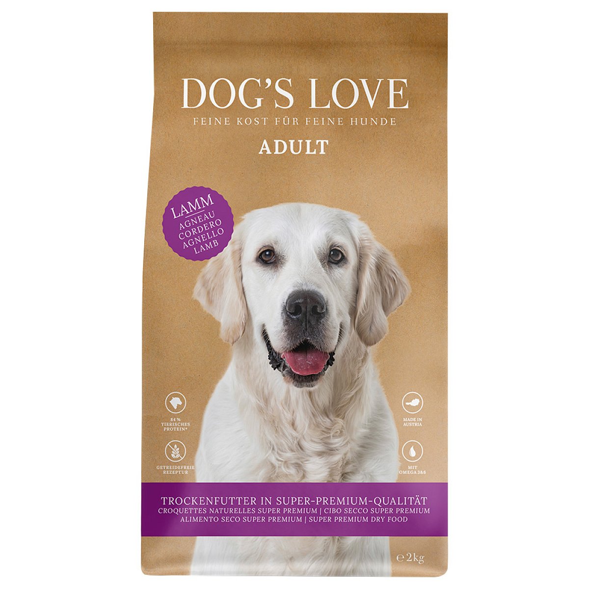 Dog´s Love Adult s jehněčím - 2 kg