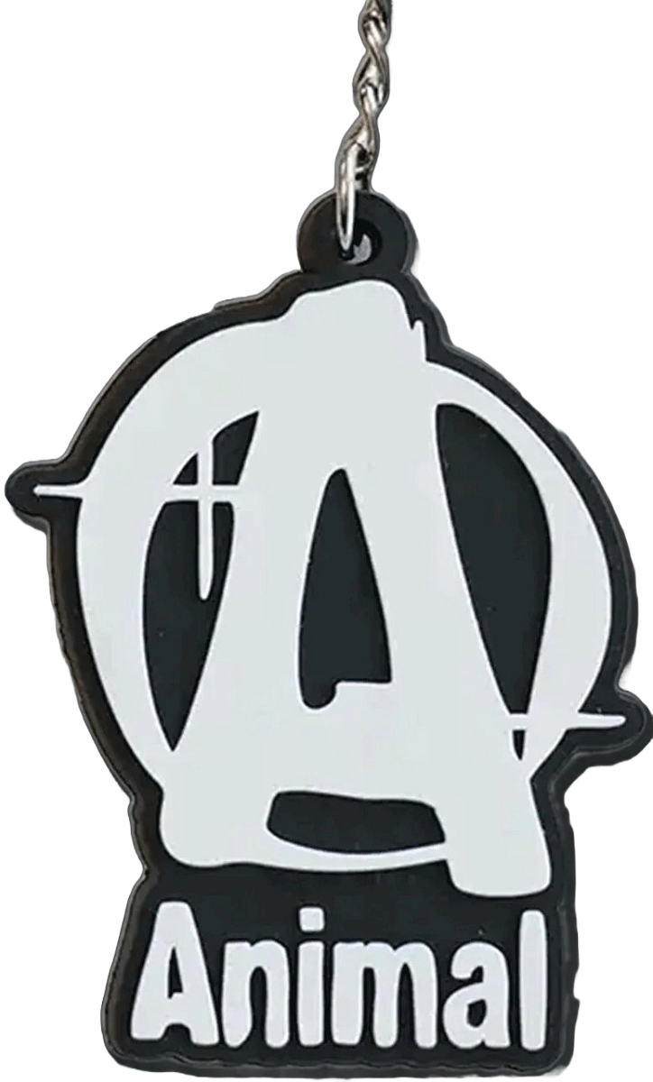 Universal Animal 3D Rubber Keychain černo-bílý