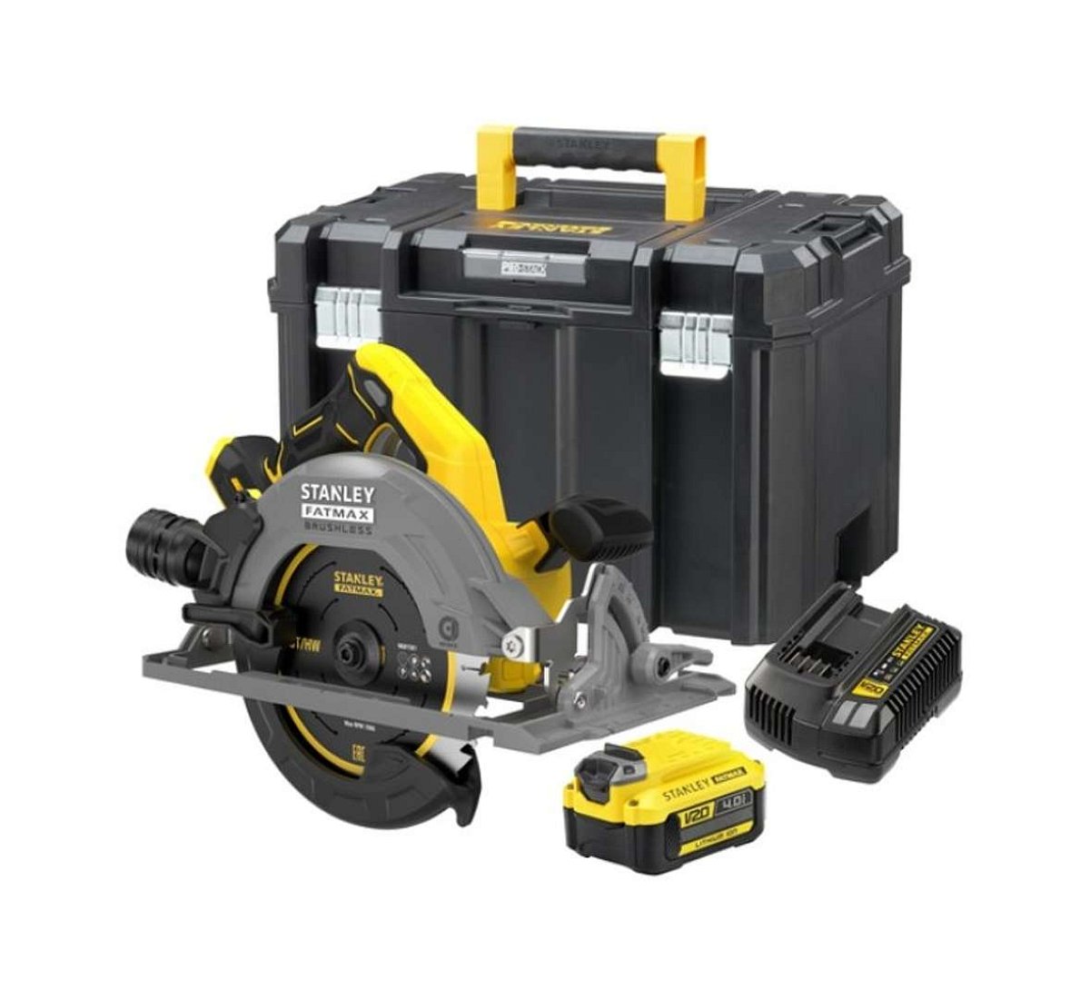 Stanley - 18V AKU okružní pila 190 mm, 1x aku 4,0 Ah Li-Ion, nabíječka SFMCS551M1T-QW