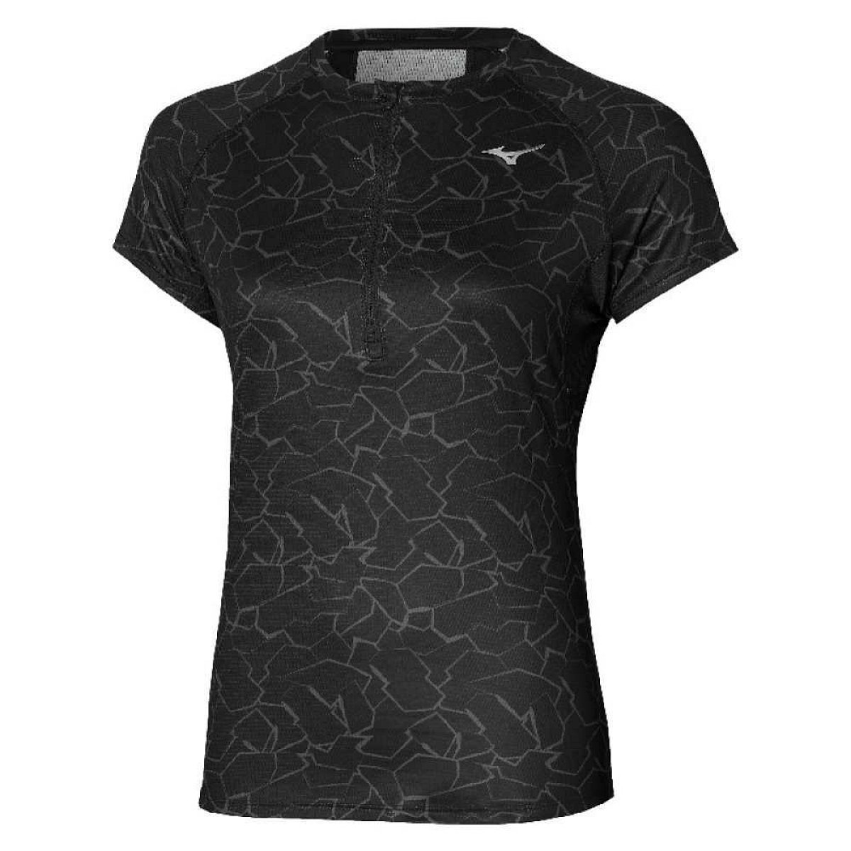 Dámské běžecké triko Mizuno Graphic Trail – černé velikost S