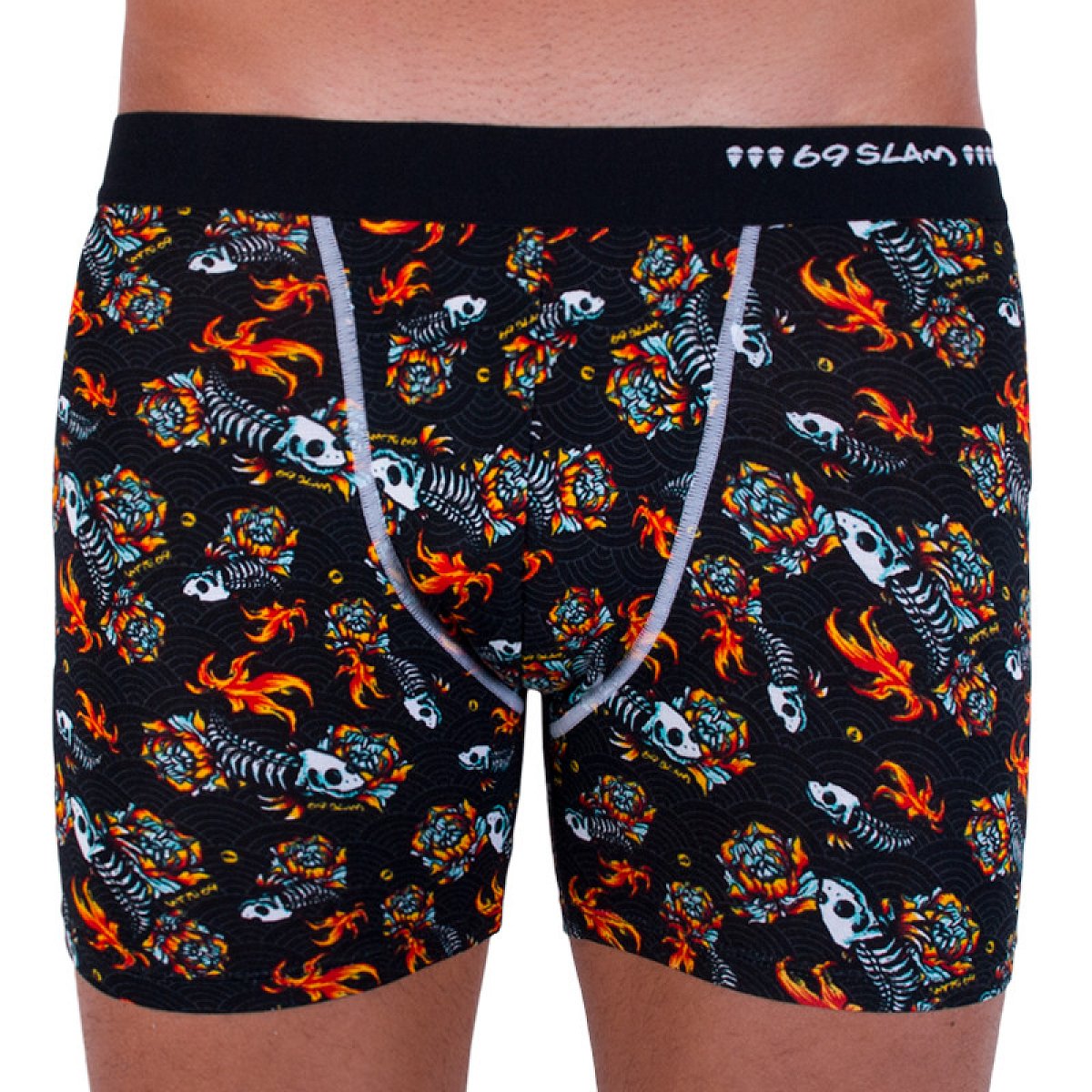 Pánské boxerky 69SLAM fit bamboo fish skull M, trenky / trenýrky