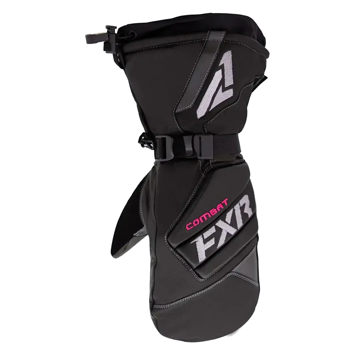 Rukavice FXR Combat Leather Mitt Dámské Sněhové ČernáL