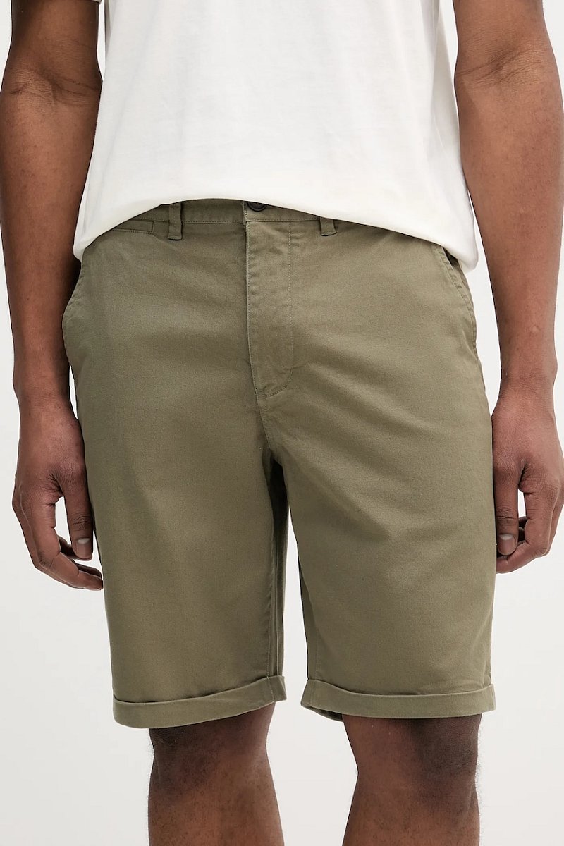 Kraťasy Barbour Washed Twill Chino Short pánské, zelená barva, MST0053