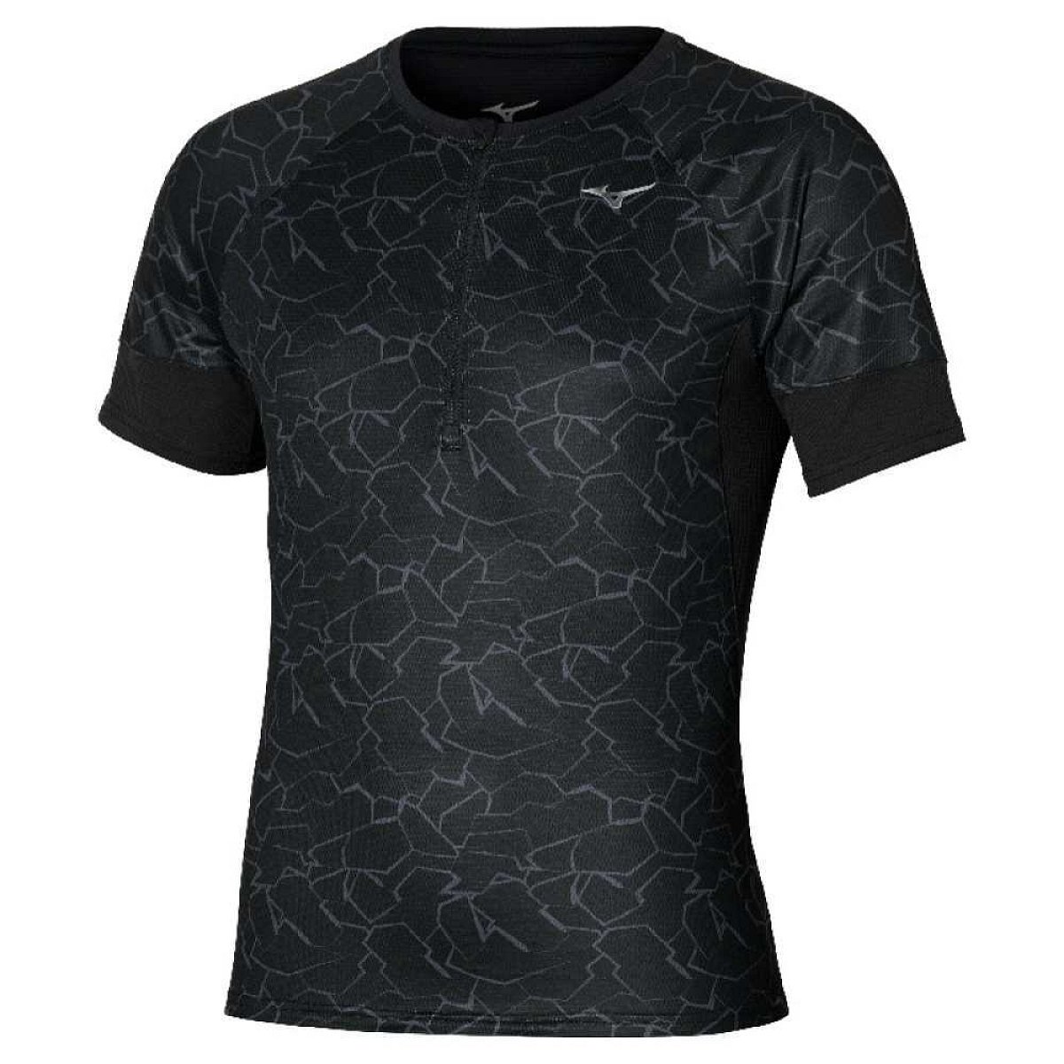 Pánské běžecké triko Mizuno Graphic Trail – černé velikost XXL