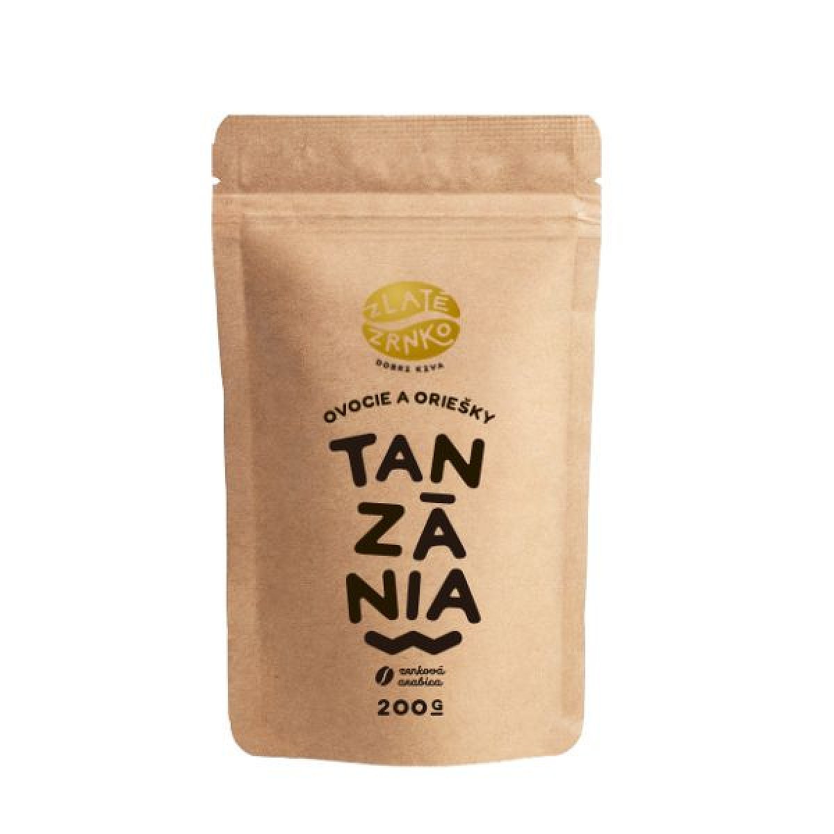 Káva Zlaté Zrnko – Tanzanie – „Ovoce a Oříšky“ 200 g