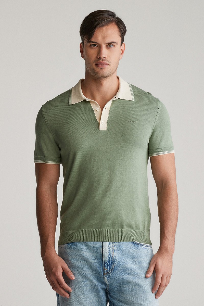 SVETR GANT MODAL BLEND SS POLO KALAMATA GREEN