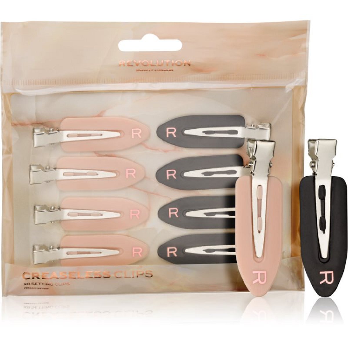 Makeup Revolution Creaseless Clips sponky do vlasů 8x1 ks