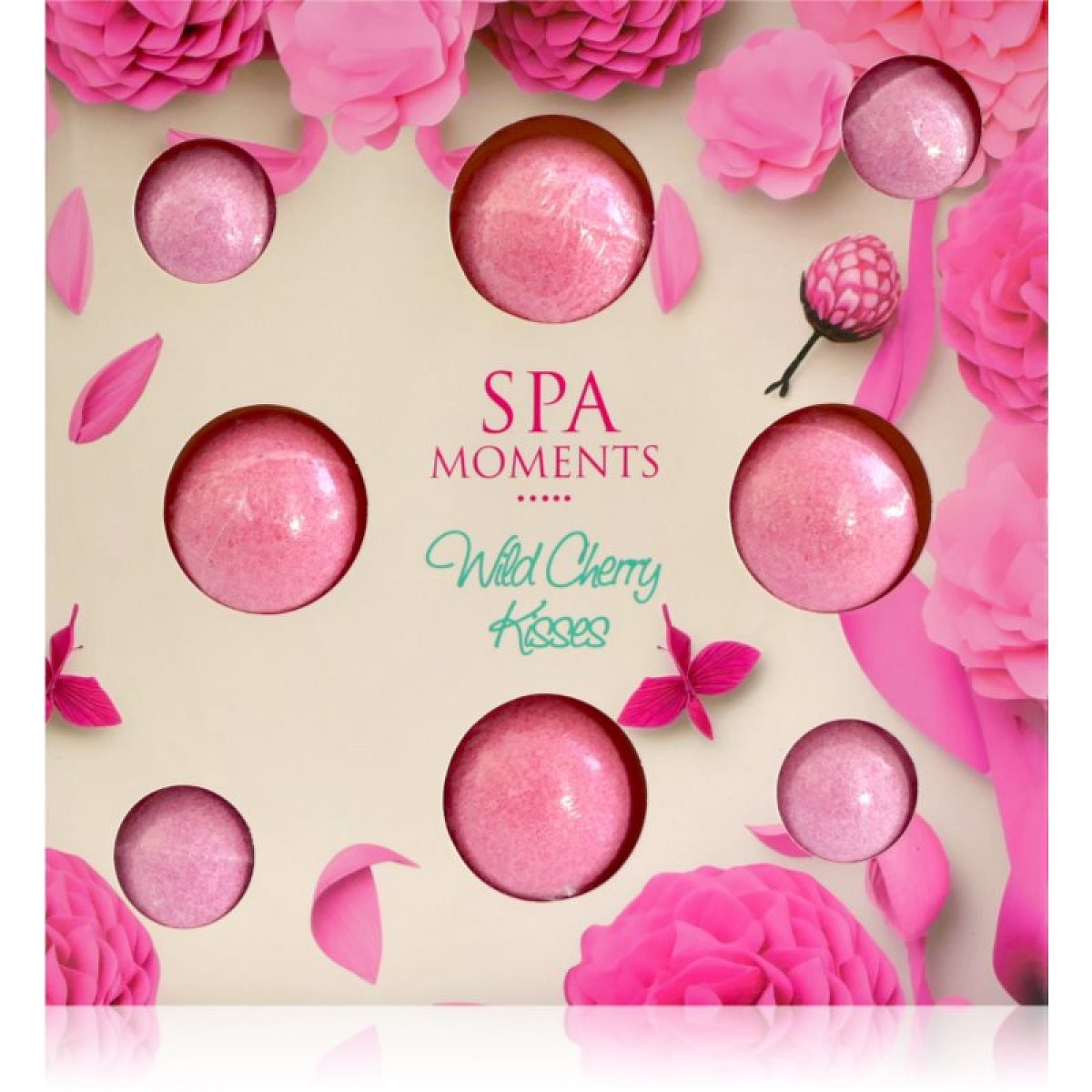 Spa Moments Wild Cherry Kisses šumivé koule do koupele