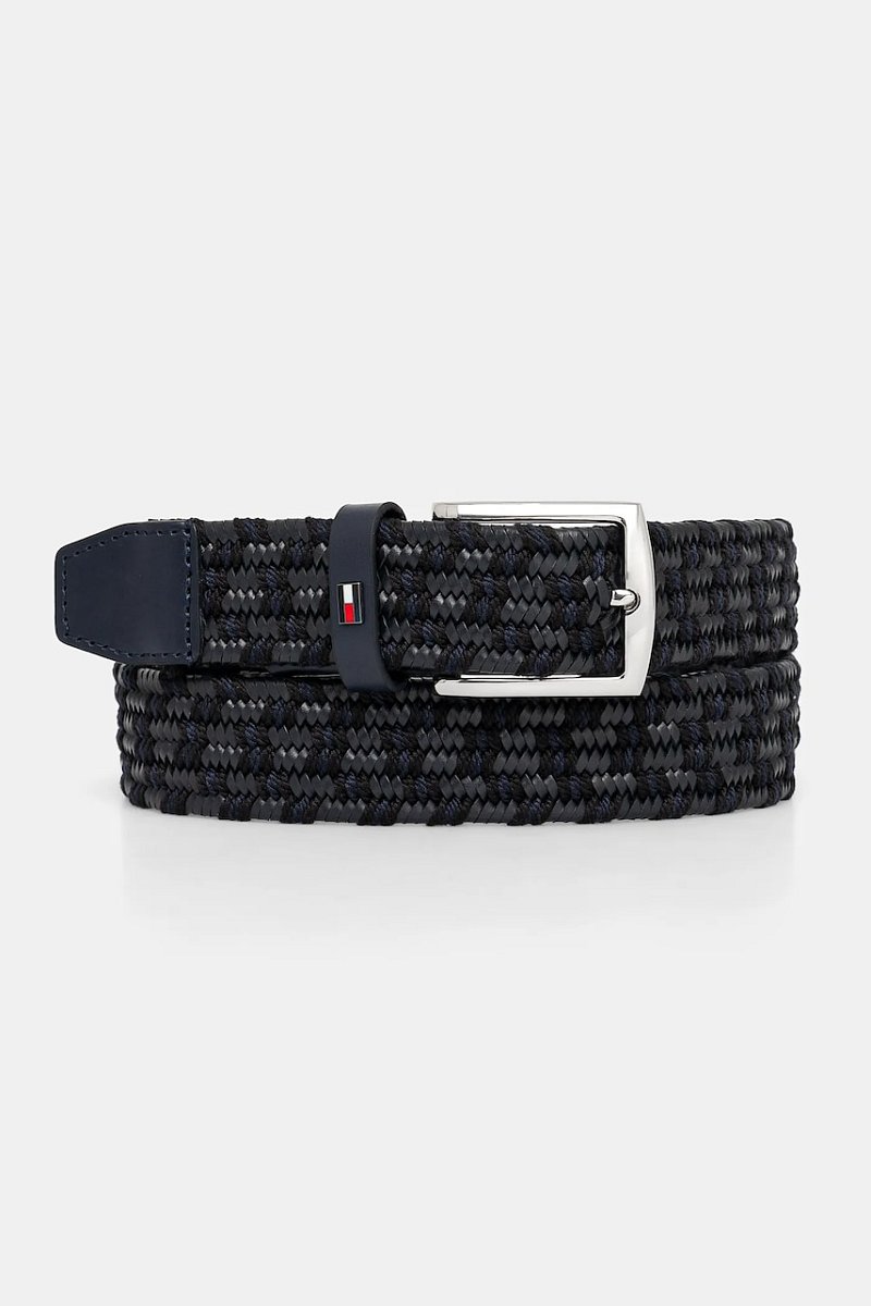 Pásek Tommy Hilfiger pánský, tmavomodrá barva, AM0AM13375