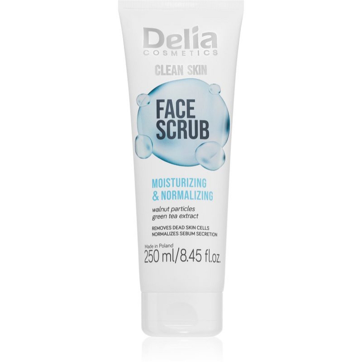 Delia Cosmetics Clean Skin hydratační pleťový peeling 250 ml
