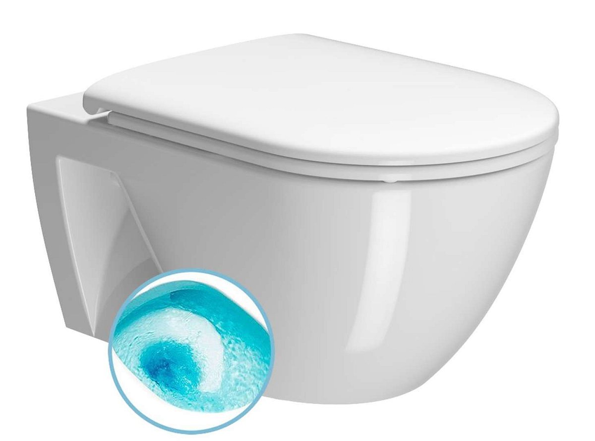 Sapho GSI Pura - Závěsné WC, Swirlflush, ExtraGlaze, bílá 880711