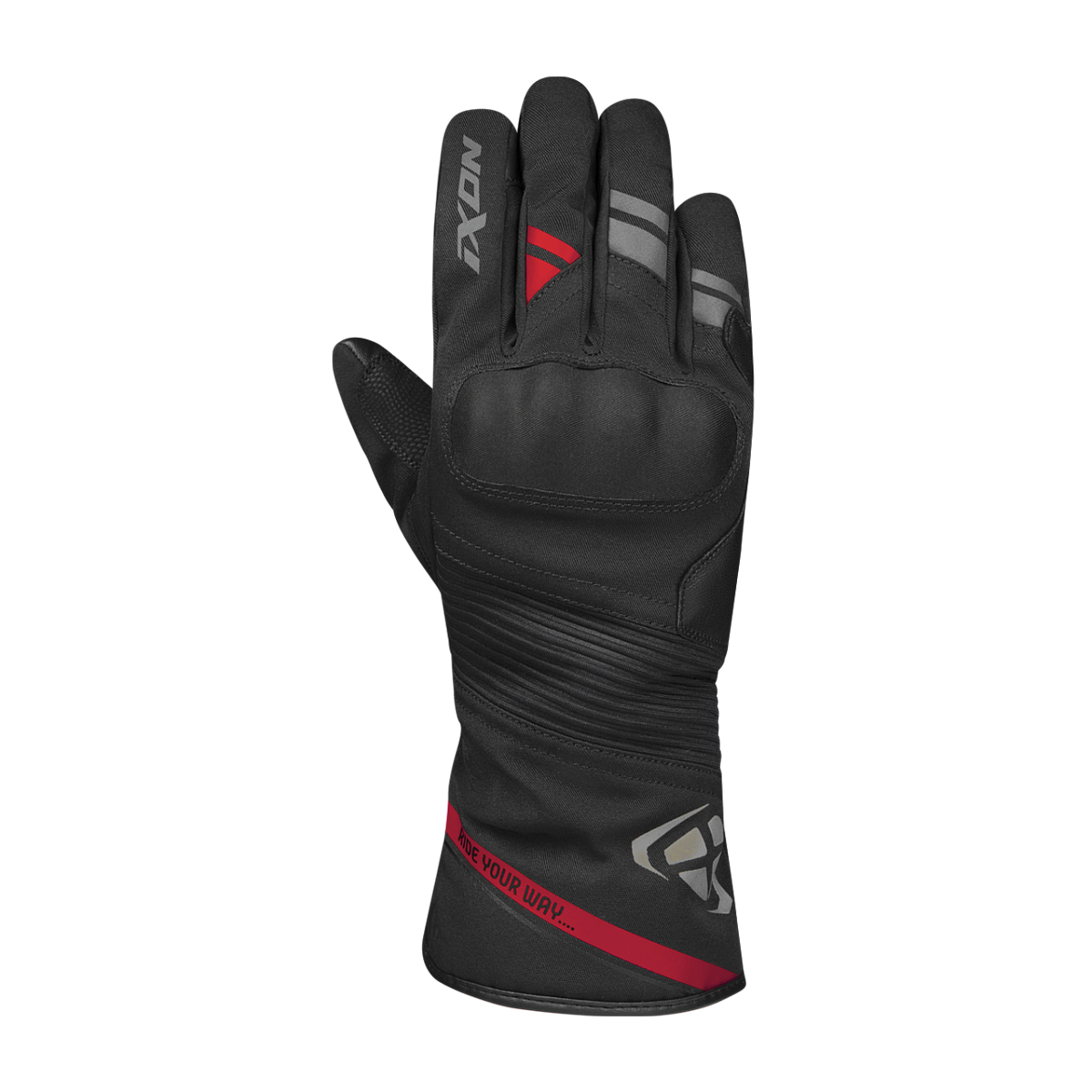 Motocyklové Rukavice IXON Pro Midgard Černo-Červená 3XL
