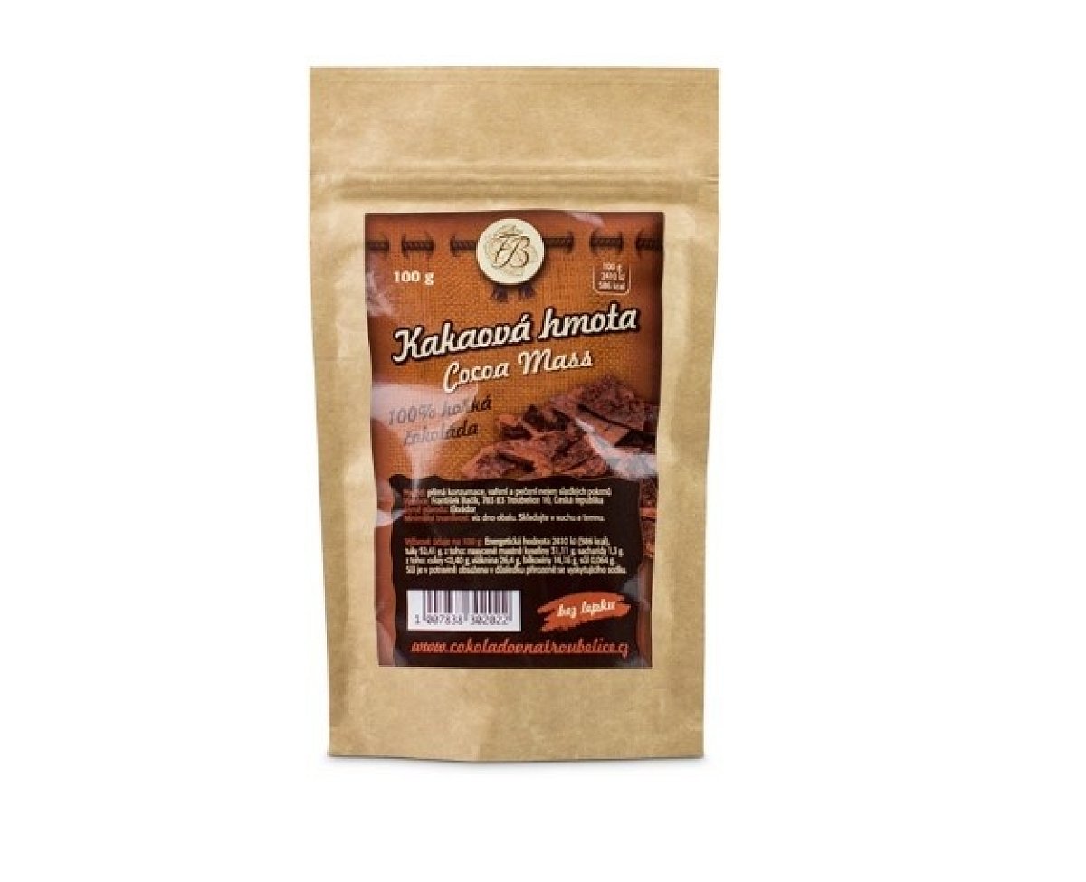 Kakaová hmota 100 g, čokoládovna Troubelice