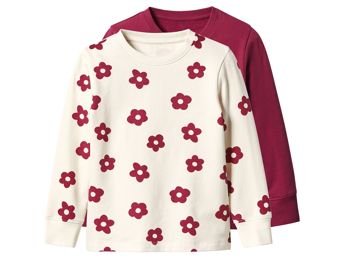 lupilu® Dívčí termo triko s dlouhými rukávy, 2 kusy (růžovo-fialová, 98/104)