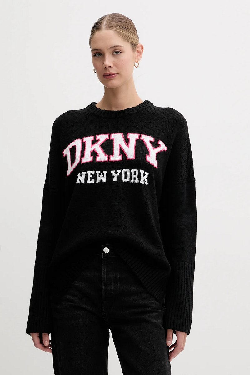Svetr Dkny dámský, šedá barva, DJ4R0362