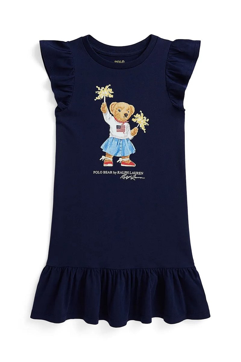 Šaty Polo Ralph Lauren tmavomodrá barva, mini, 312971136001