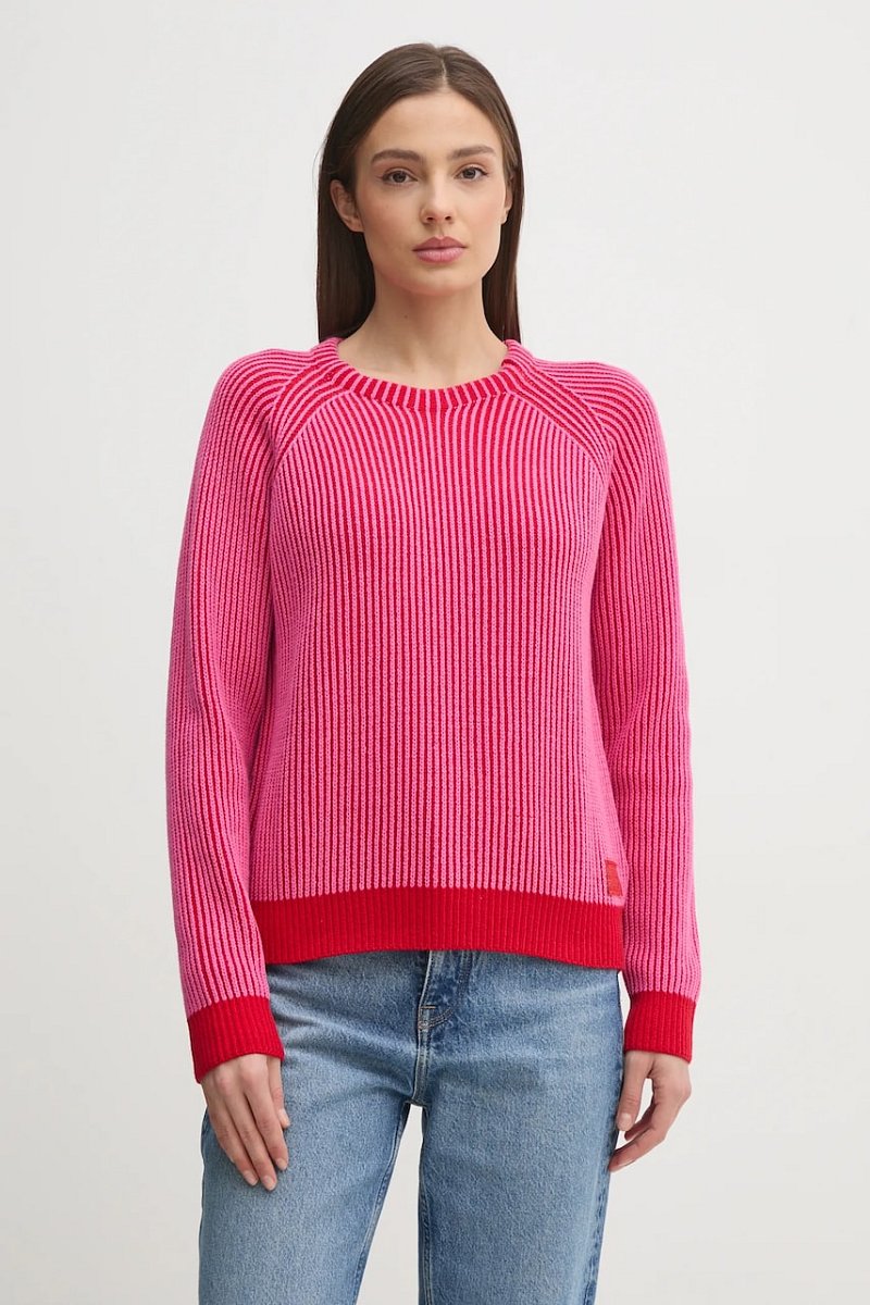 Bavlněný svetr Pepe Jeans PALMA dámský, růžová barva, PL702269