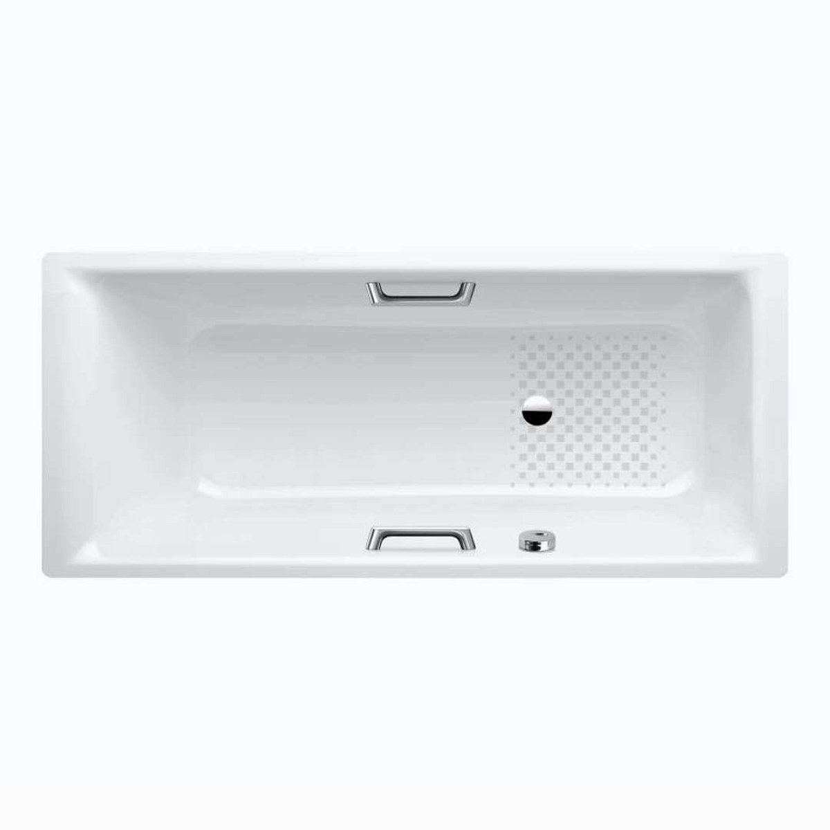 Kaldewei Ambiente - Obdélníková vana Puro Star 699, 190x90 cm, s otvory pro madla, boční přepad, antislip, Perl-Effekt, bílá 259930003001