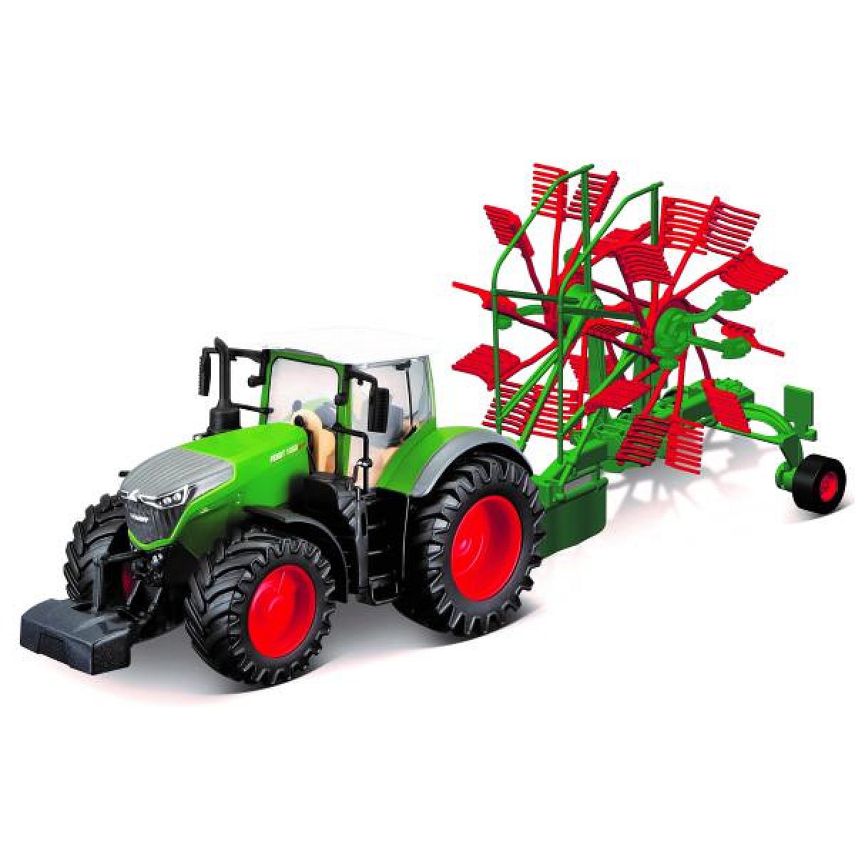 Bburago 1:50 Farm Traktor Fendt 1050 Vario with Whirl Rake