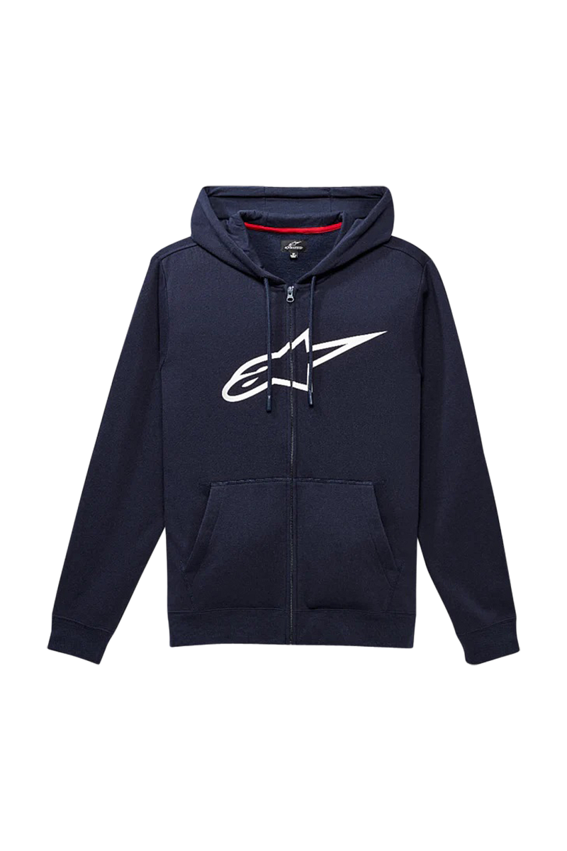Mikina s kapucí na zip Alpinestars Ageless Zip V3 Modrá-Bílá XL