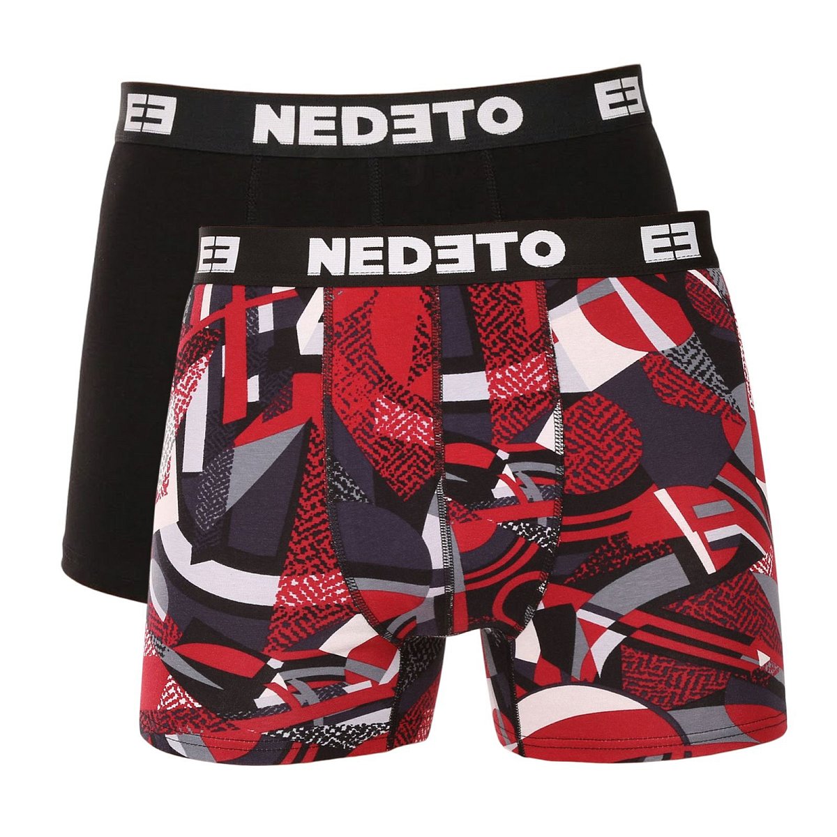 2PACK pánské boxerky Nedeto vícebarevné (2NBV6) XL, trenky / trenýrky