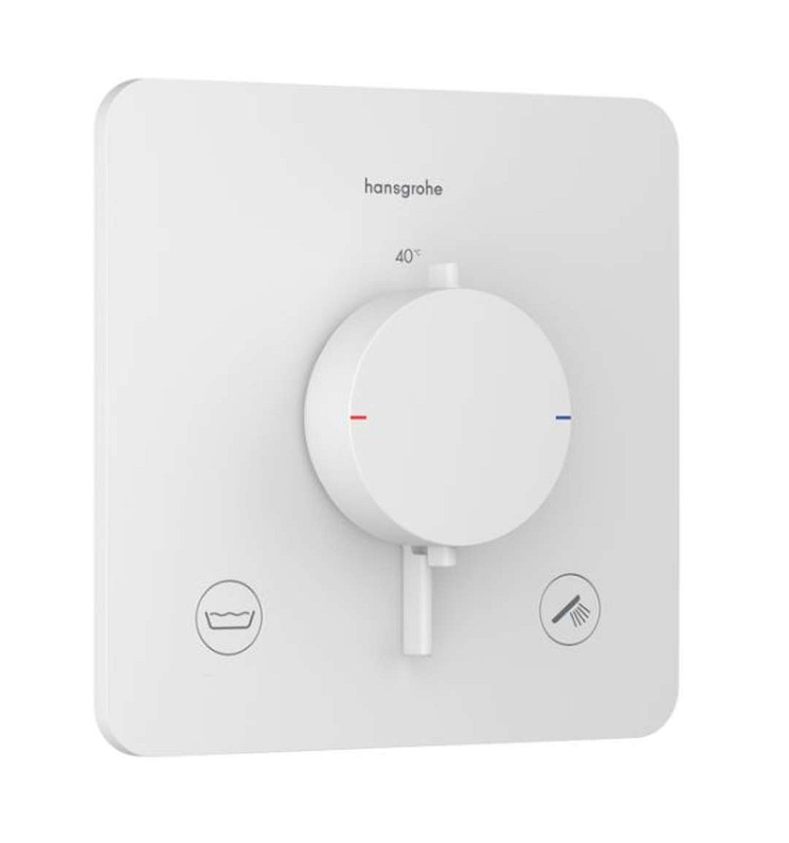 Hansgrohe Ecostat Comfort Q - Termostatická baterie pod omítku, pro 2 spotřebiče, matná bílá 33717700