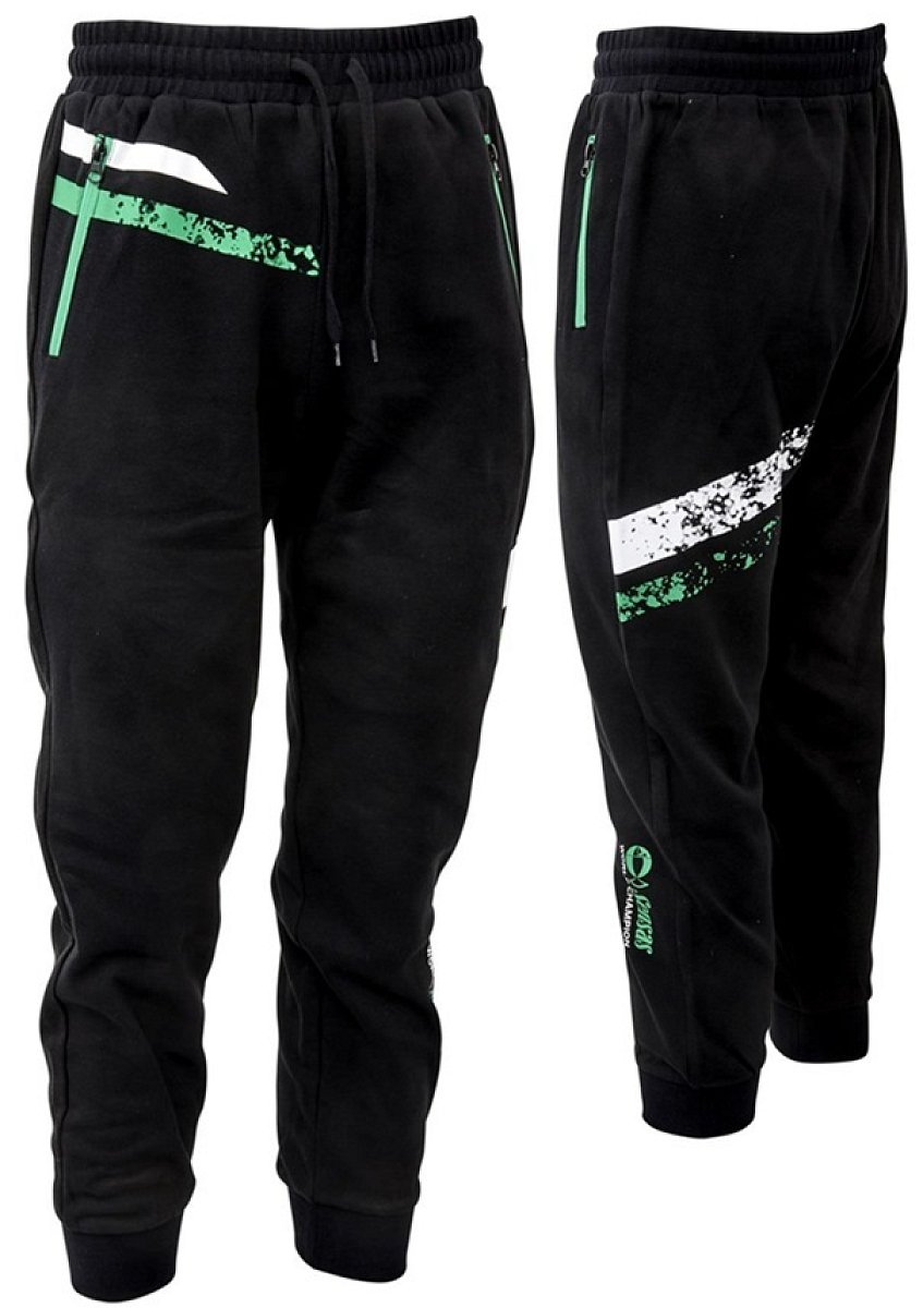 Sensas tepláky jogging stripes black - xxxl