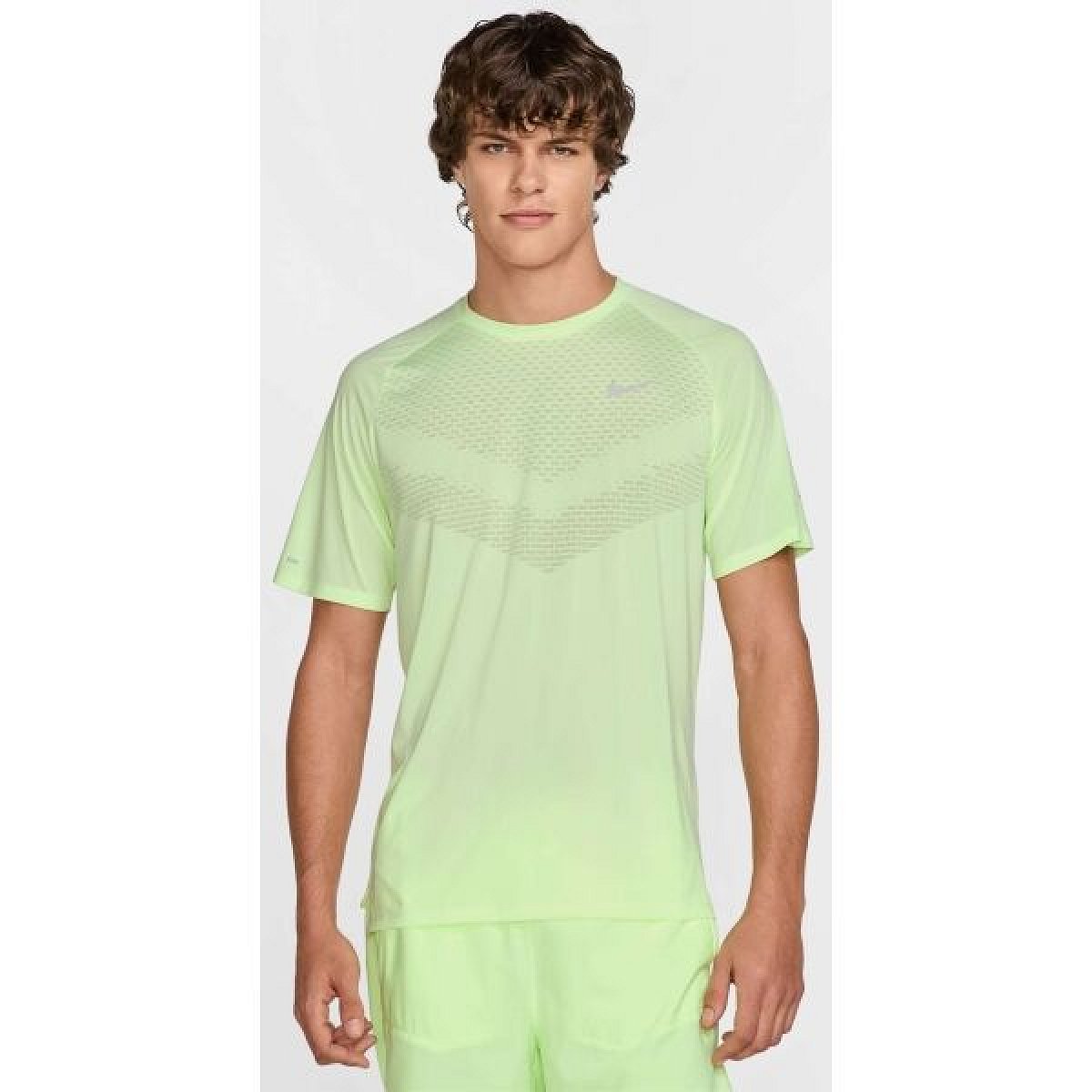 Nike STRIDE Pánské běžecké triko, reflexní neon, velikost XXL