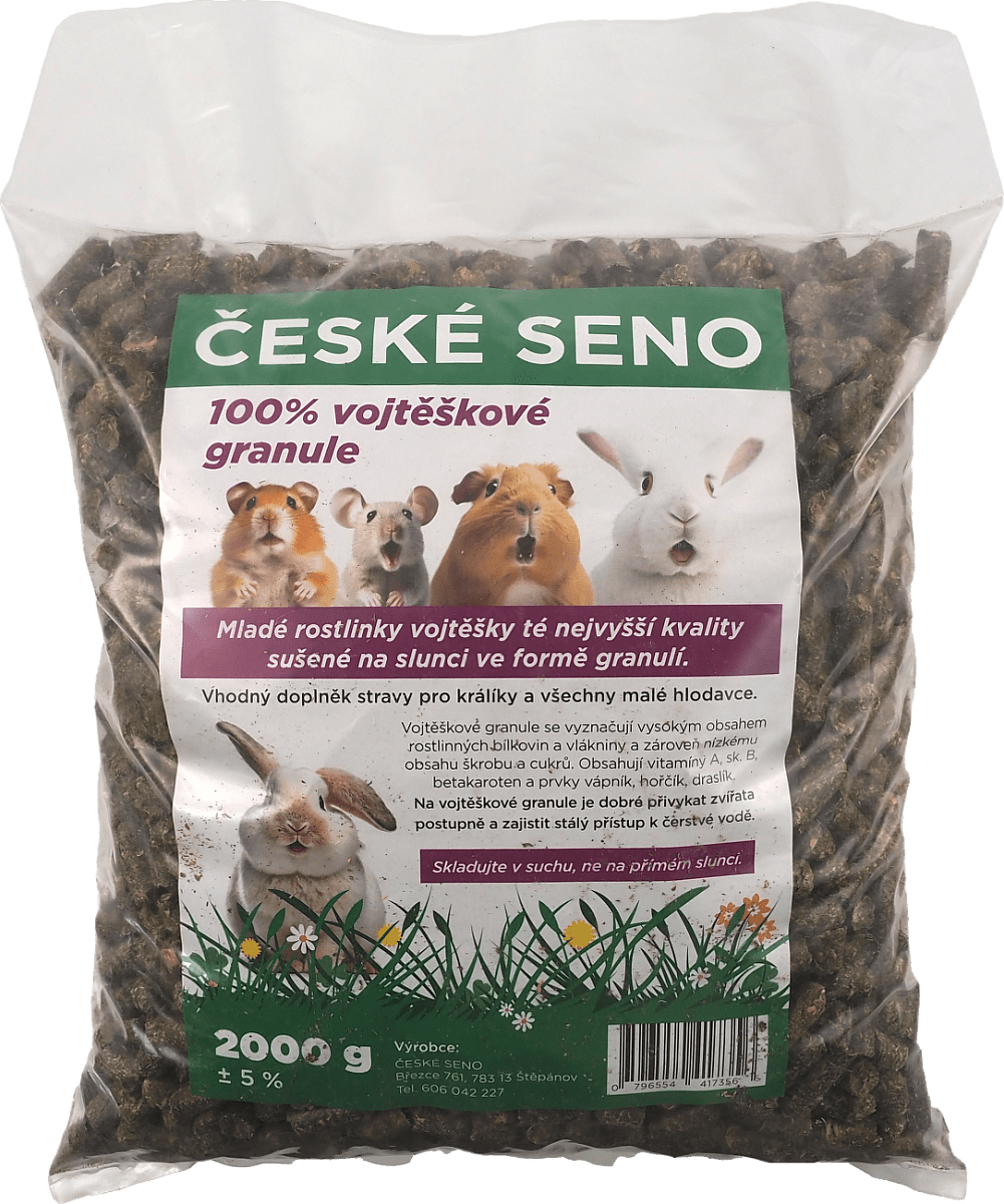České seno vojtěškové granule 2kg