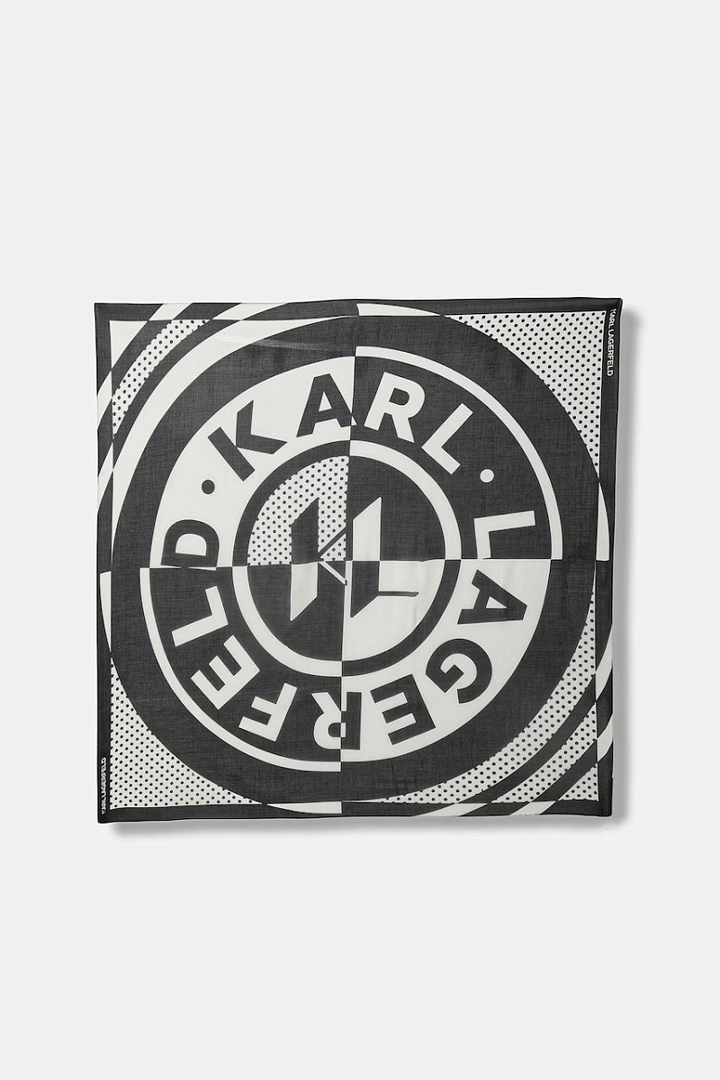 Karl Lagerfeld šátek ženský s příměsí hedvábí K/CIRCLE