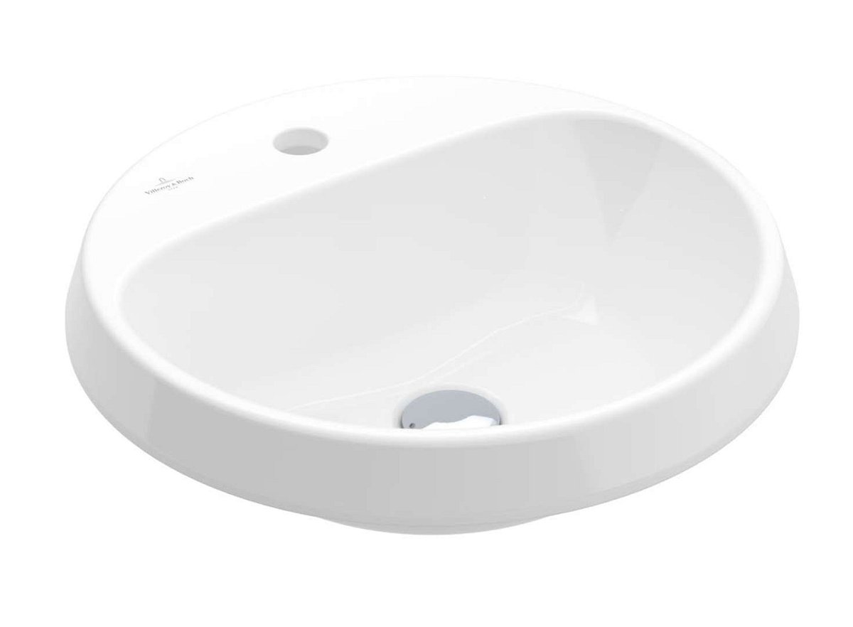 Villeroy & Boch Architectura - Umyvadlo zápustné, 45x45 cm, bez přepadu, otvor pro baterii, alpská bílá 5A654601