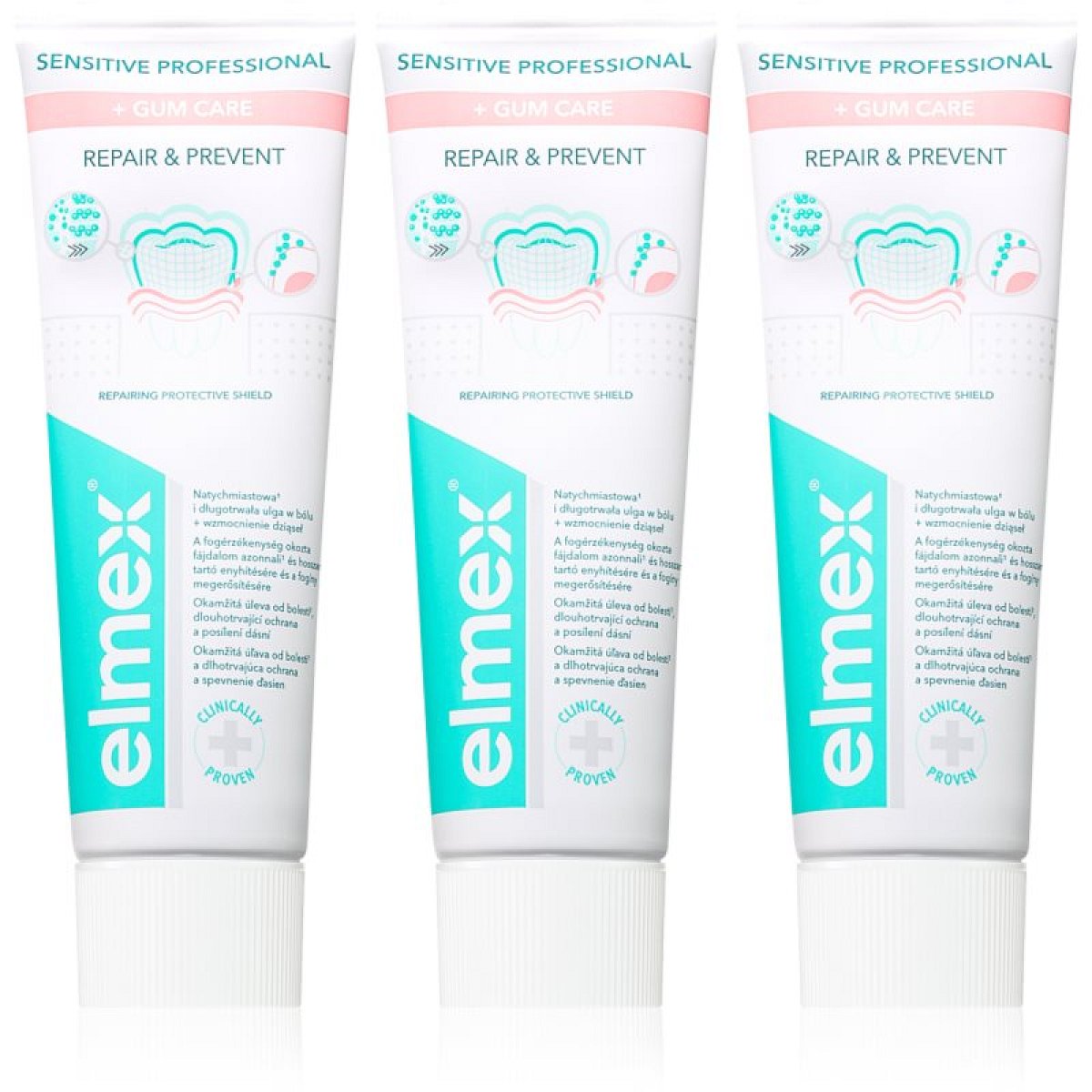 Elmex Sensitive Professional Repair & Prevent zubní pasta pro citlivé zuby 3x75 ml