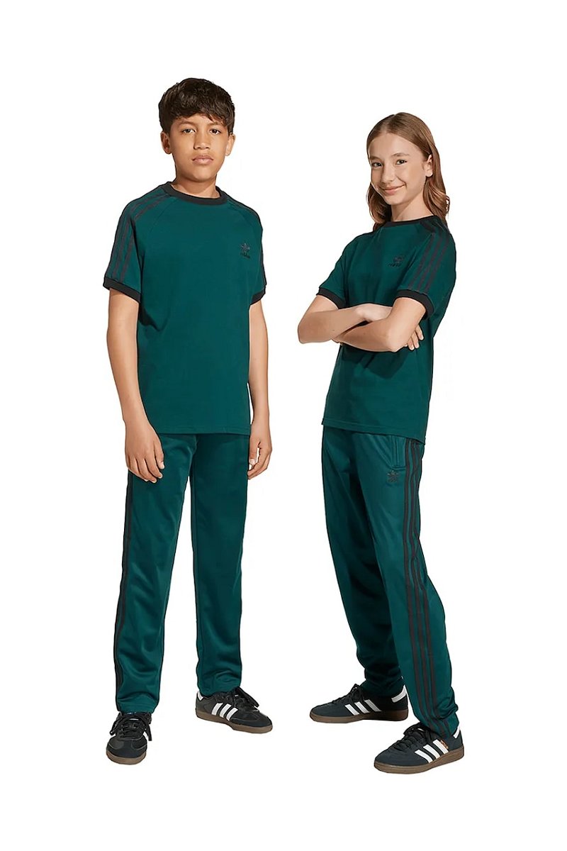 Dětské tepláky adidas Originals zelená barva, JV8593