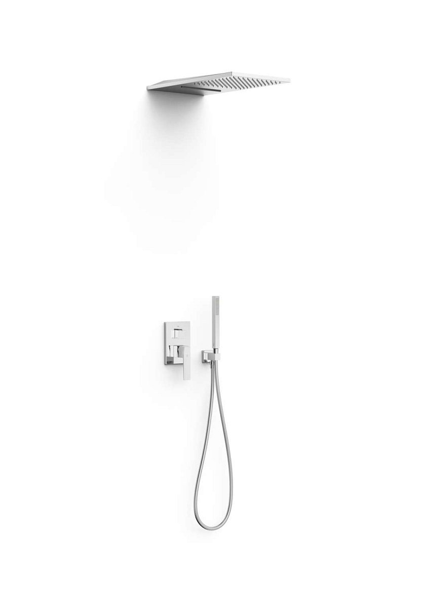 TRES Slim - Sprchový set s baterií pod omítku, s tělesem, 28x55 cm, 2 proudy, chrom 20227301