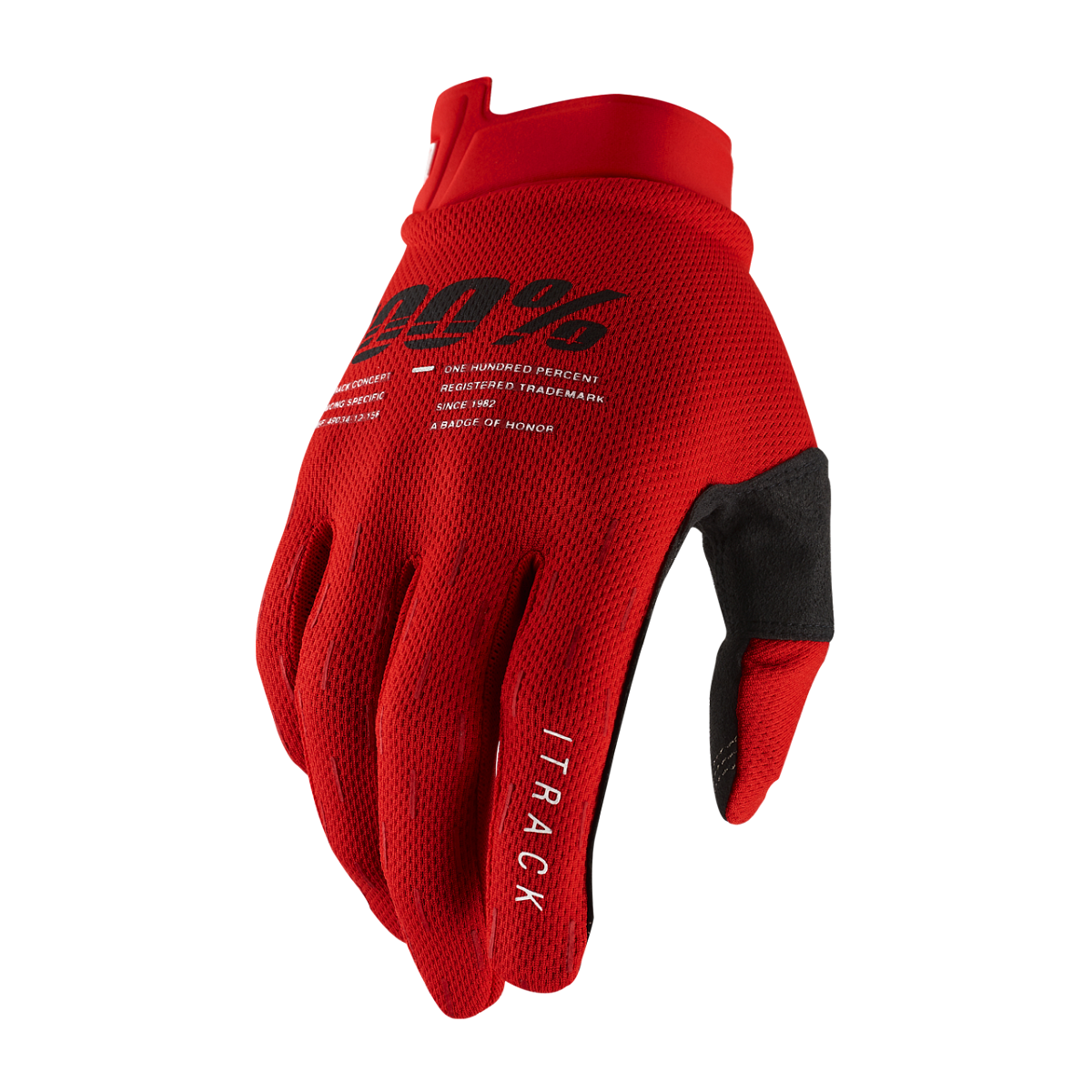 Motokrosové Rukavice 100% iTrack Červená M (9)
