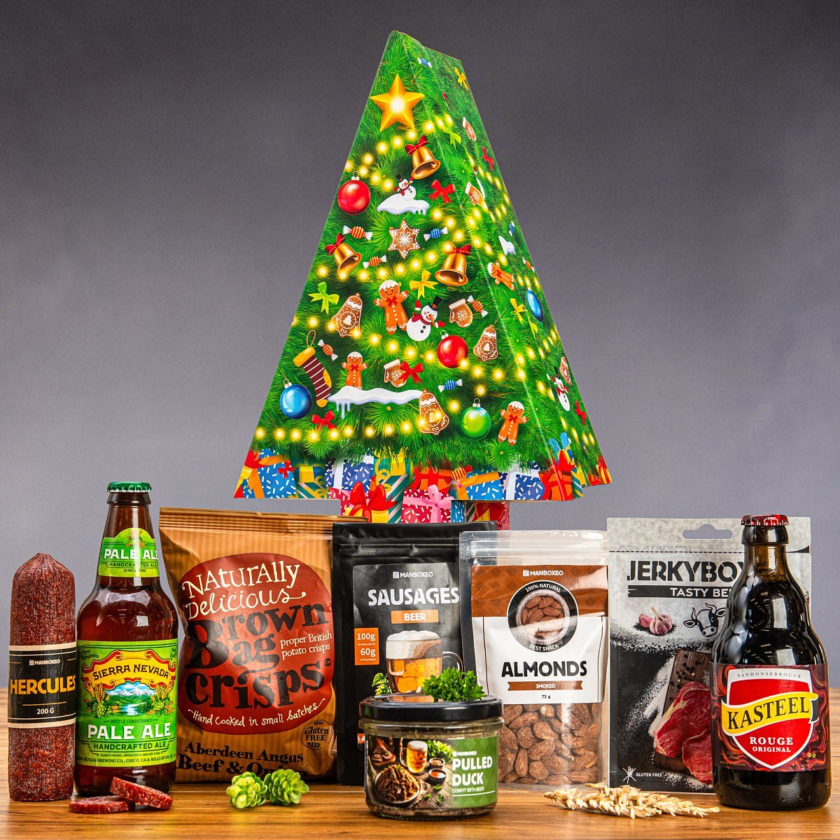 Vánoční stromeček pro pivaře XXL | Dárek na Vánoce pro muže, ženu | Vánoční dárek | Dárkový koš, box, krabice, krabička, balení, set, sada | dárek k v