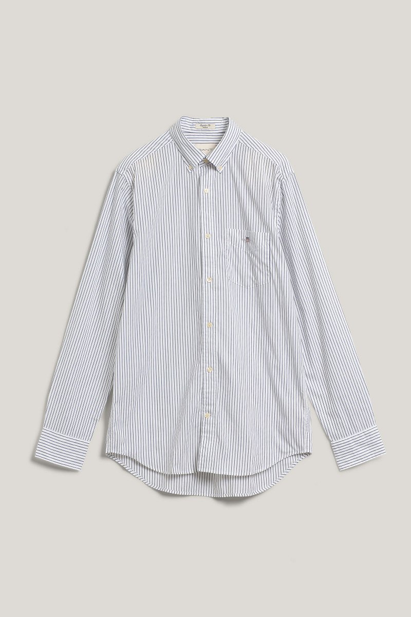 KOŠILE GANT REG CLASSIC POPLIN STRIPE SHIRT EGGSHELL