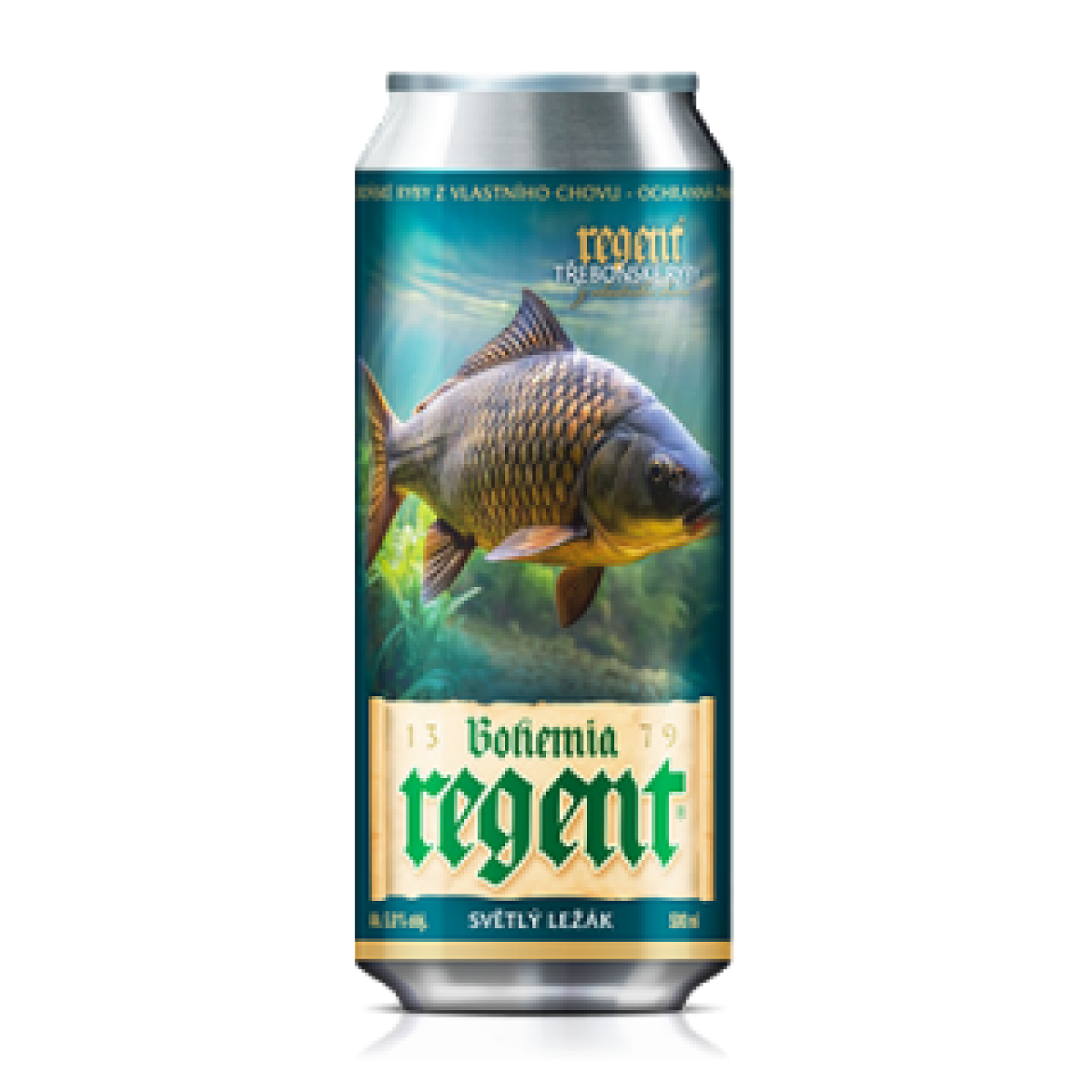 Bohemia regent pivo vodní říše kapr obecný 0,5 l