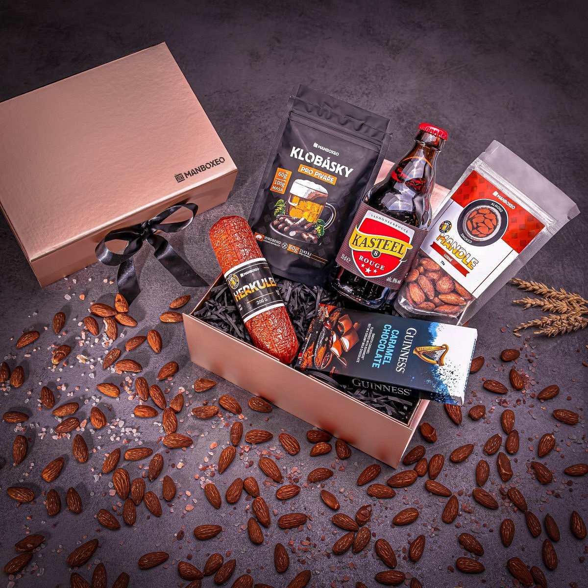 Luxusní box pro pivařku (rose gold) - dárkový box | Dárek pro ženu, maminku, manželku, babičku, sestru, přítelkyni, kamarádku | dárek k narozeninám, v