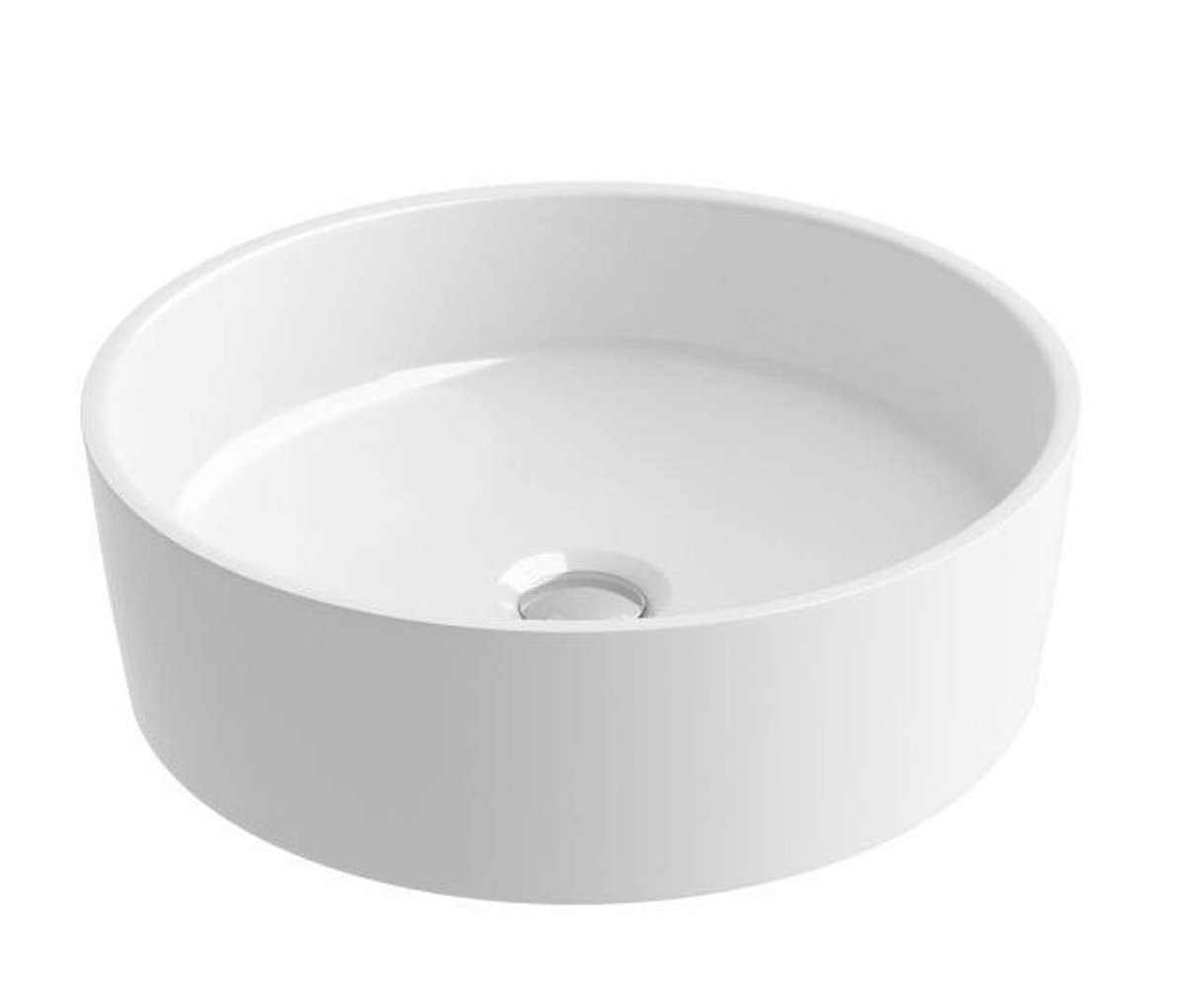 Ravak UNI - Umyvadlo na desku, průměr 40 cm, bílá XJX01140001