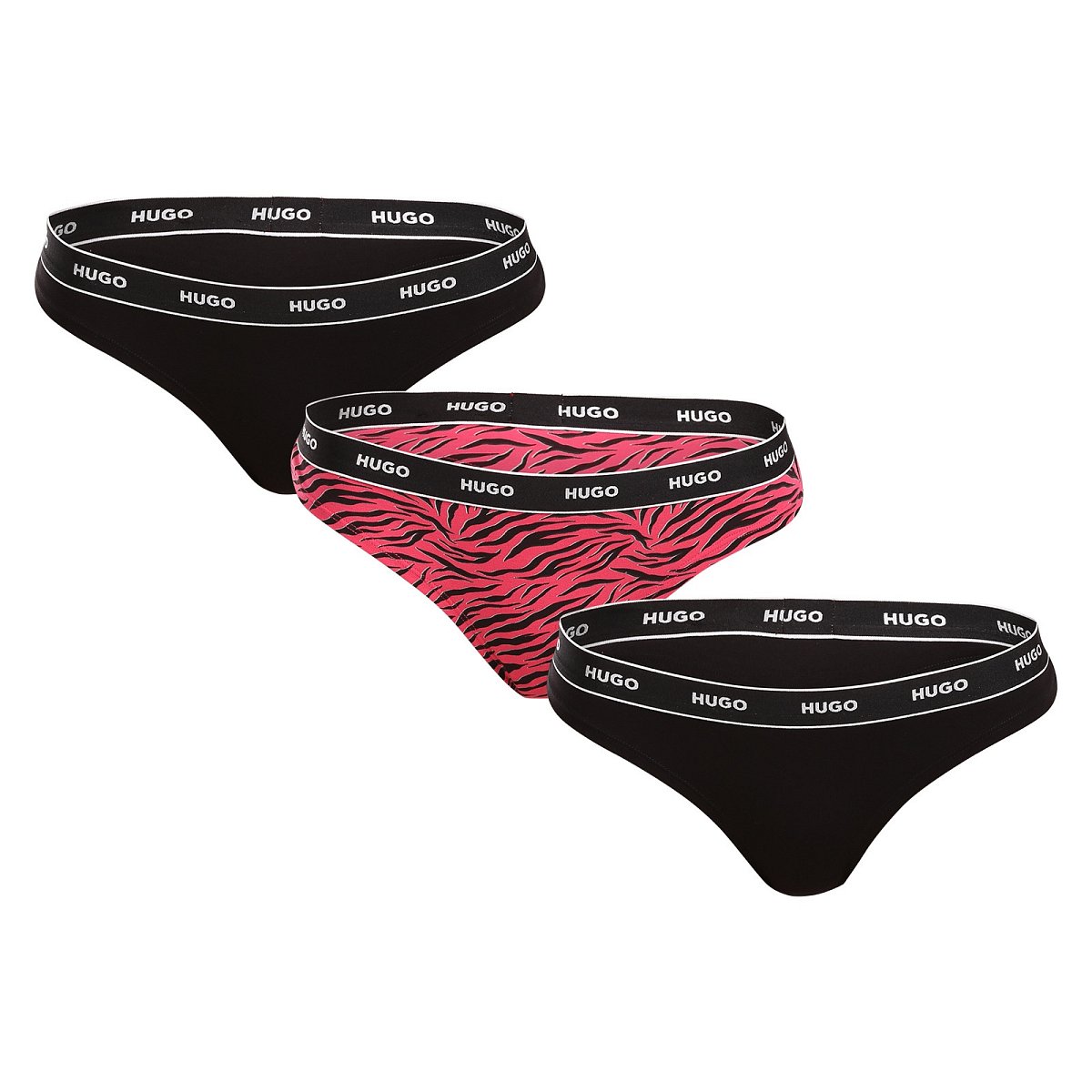 3PACK dámská tanga HUGO vícebarevná (50495870 661) L